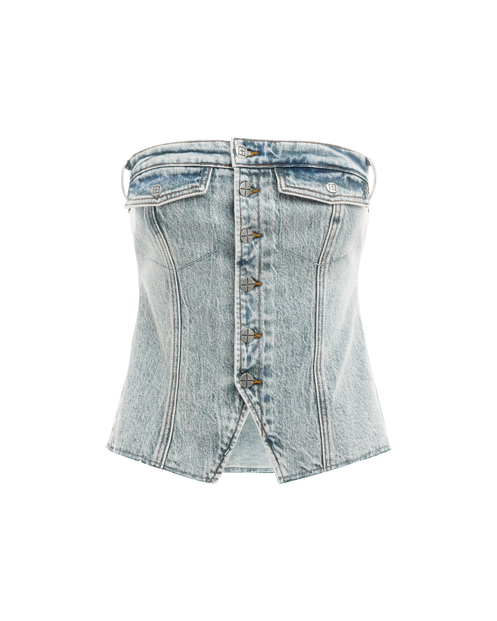 Retro Bustier Youth - Blue Denim
