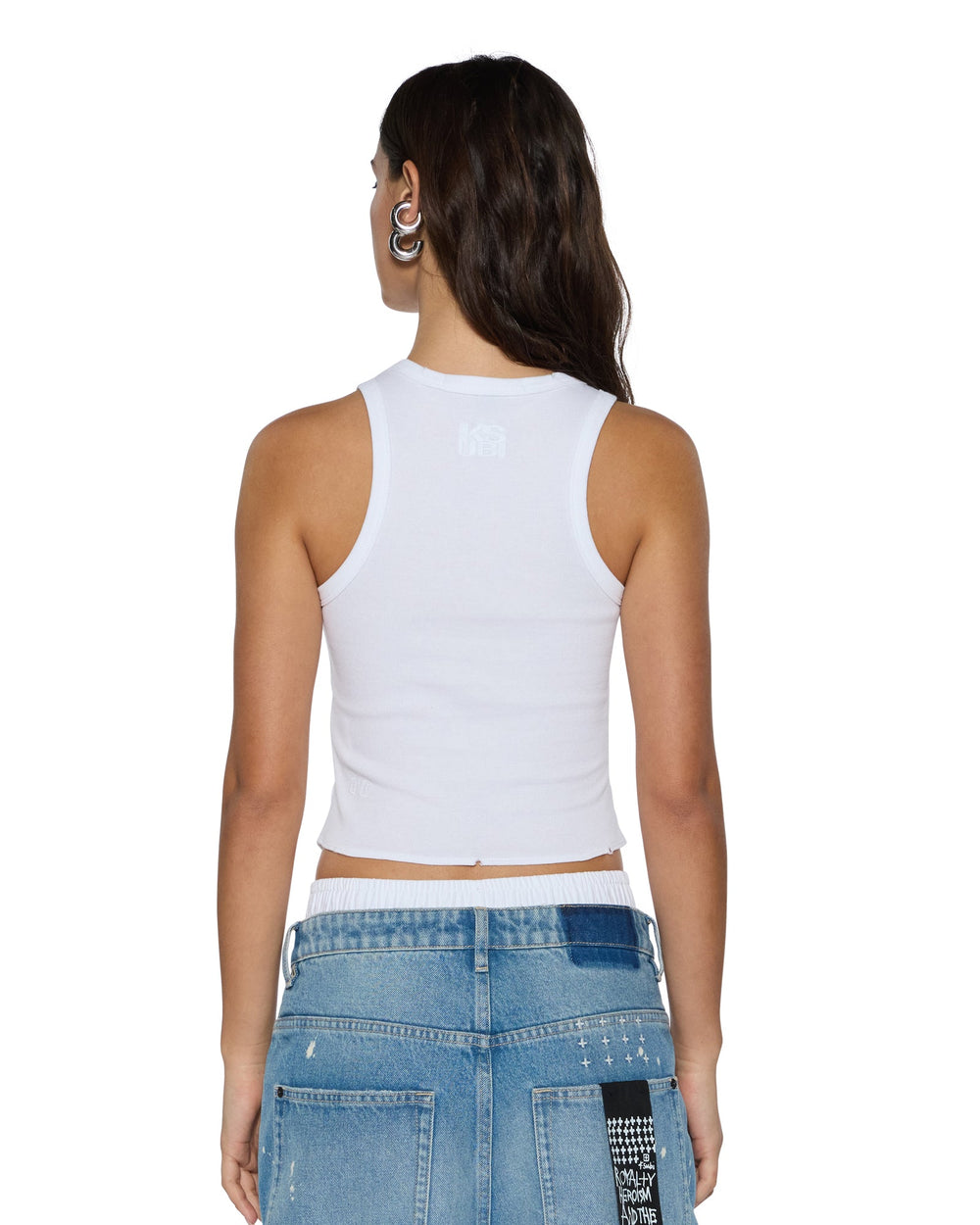 Womens Origin Tank Garter White Fashion Tops