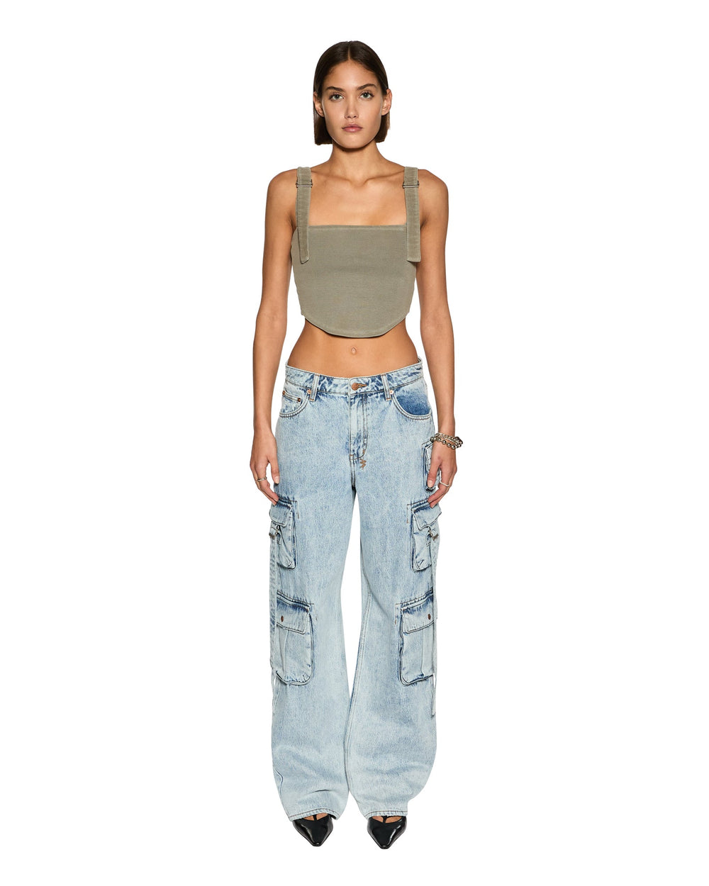 Syndicate Buckle Tank Top - Ash Grey