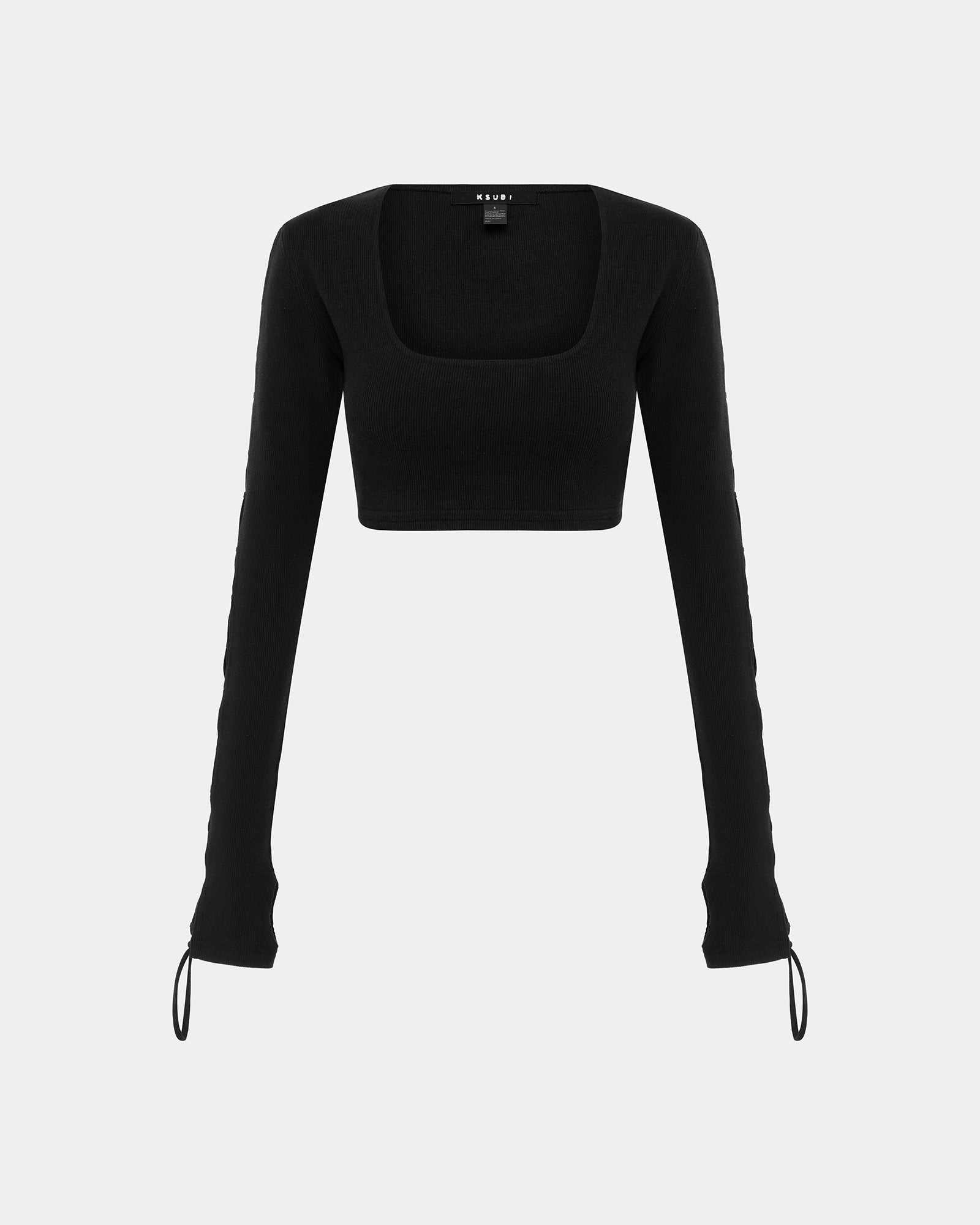 Buy Fantasy Top Black Lace Up Cropped Top KSUBI
