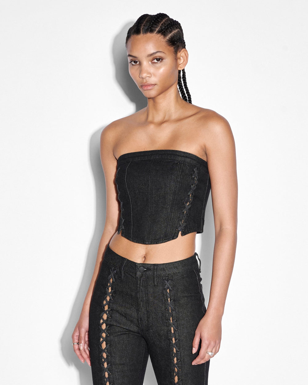 Buy Bustier Ebony Laced Laced Top KSUBI