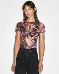 Visions Mesh Short Sleeve T-shirt - Multi Print
