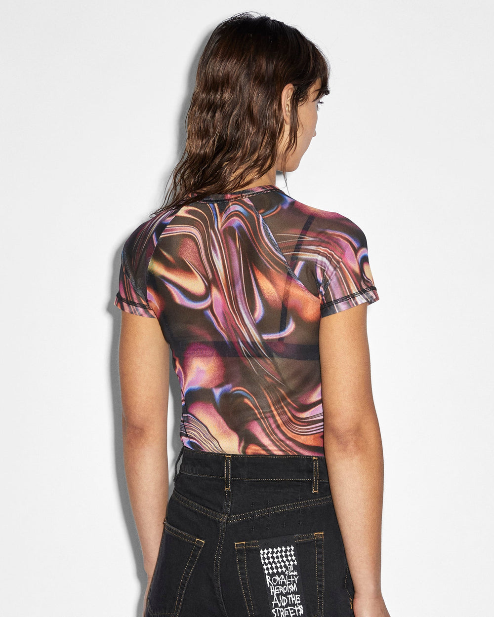 Visions Mesh Short Sleeve T-shirt - Multi Print