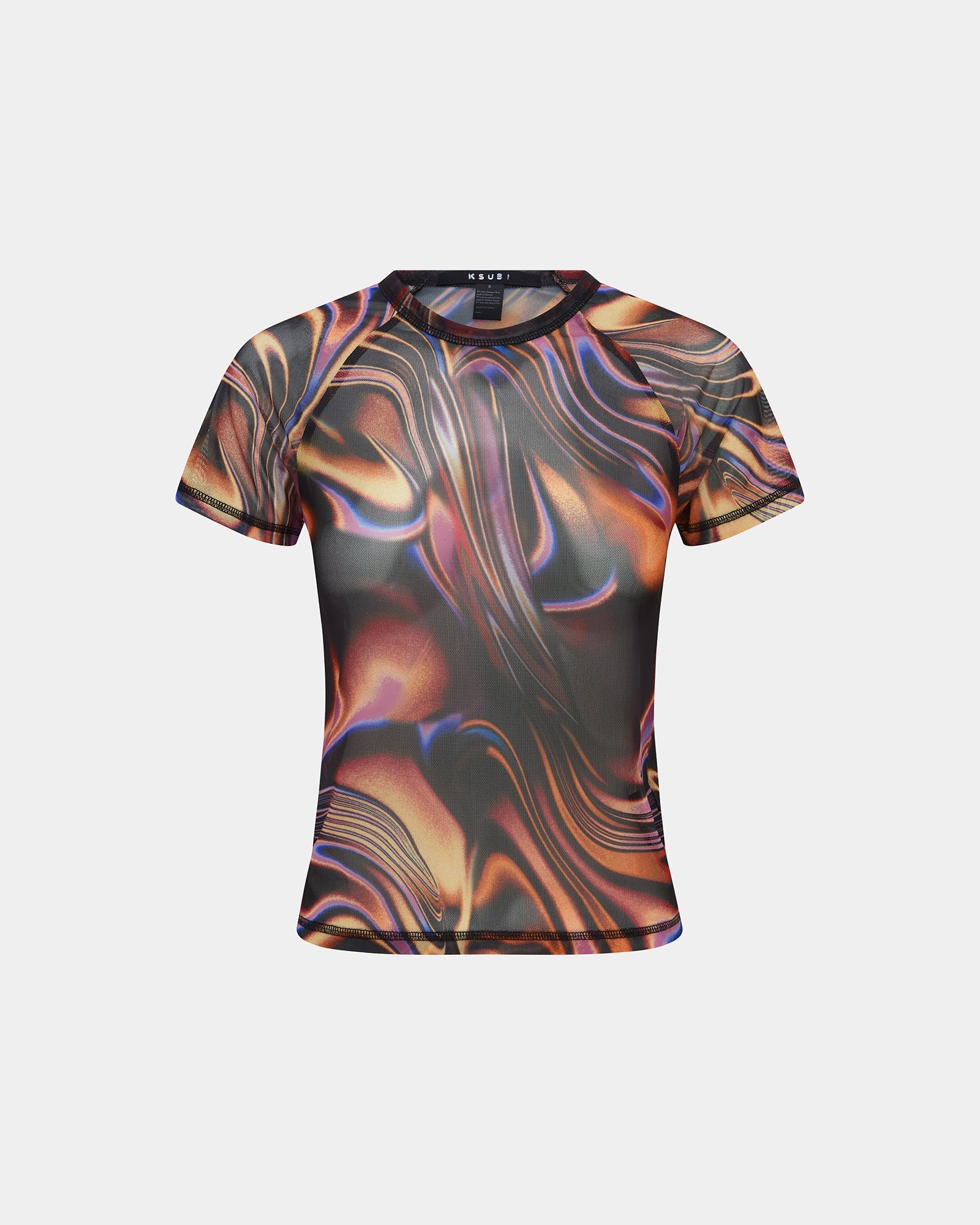Visions Mesh Short Sleeve T-shirt - Multi Print