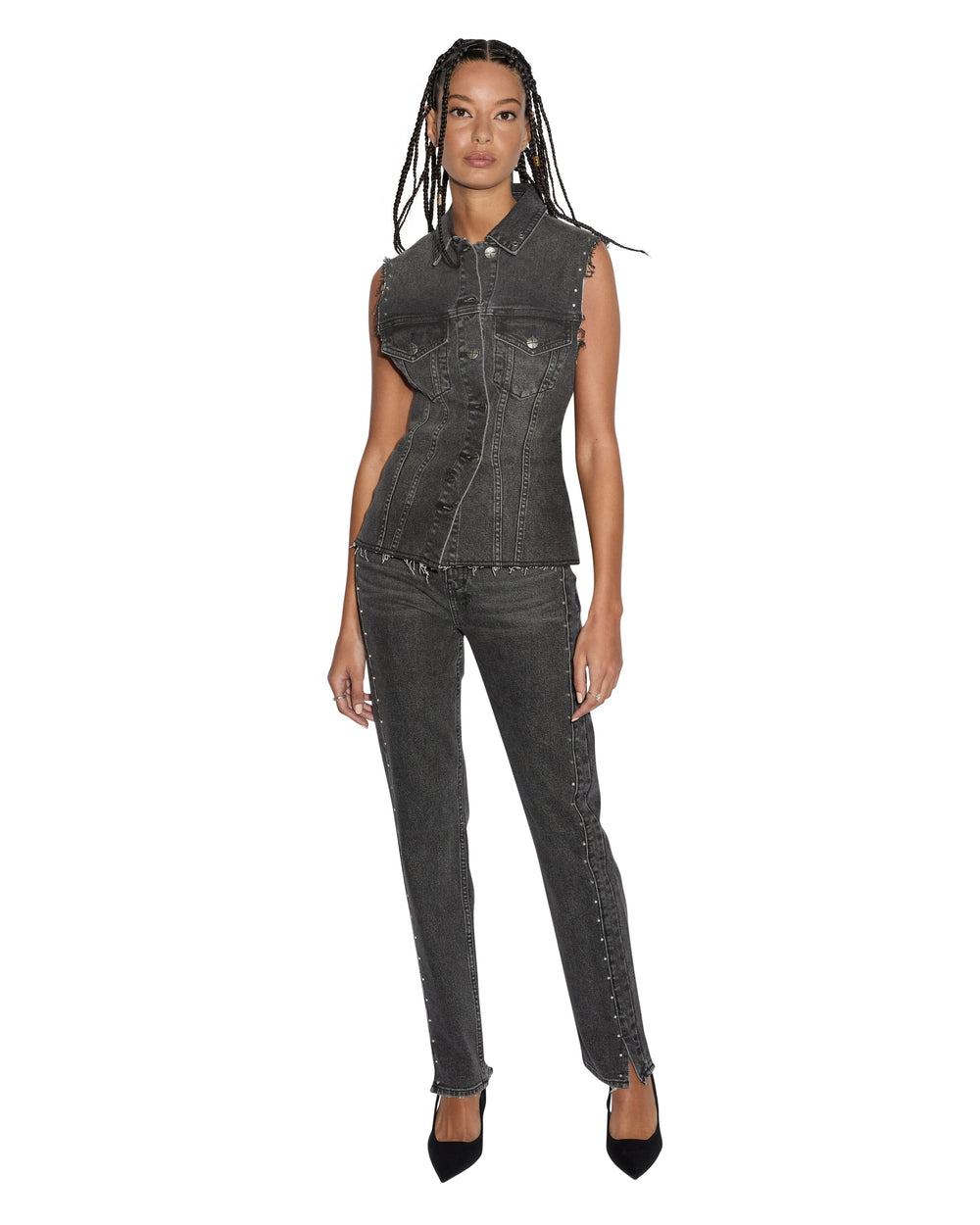 Spark Vest Lovestruck - Black Denim