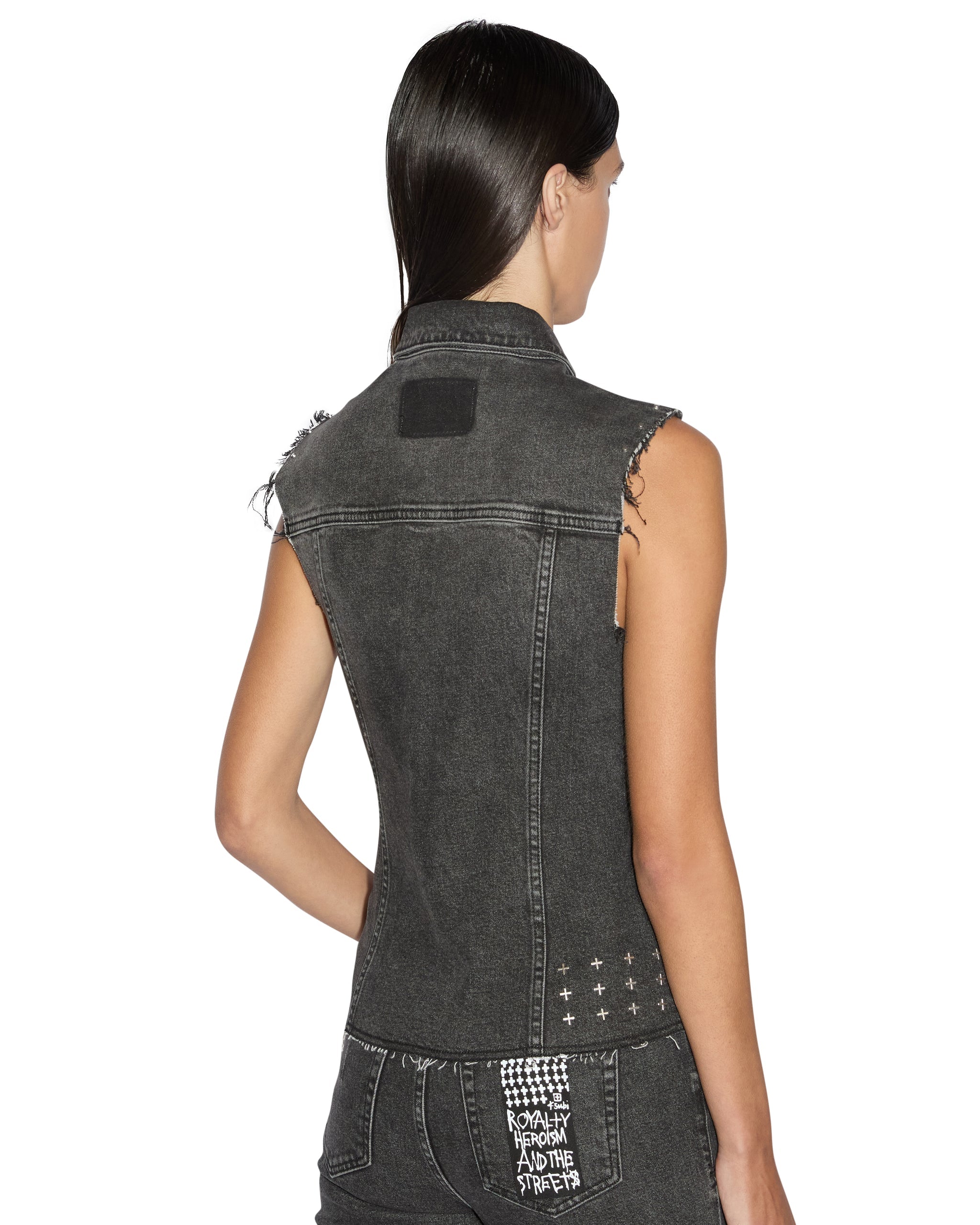 Spark Vest Lovestruck - Black Denim