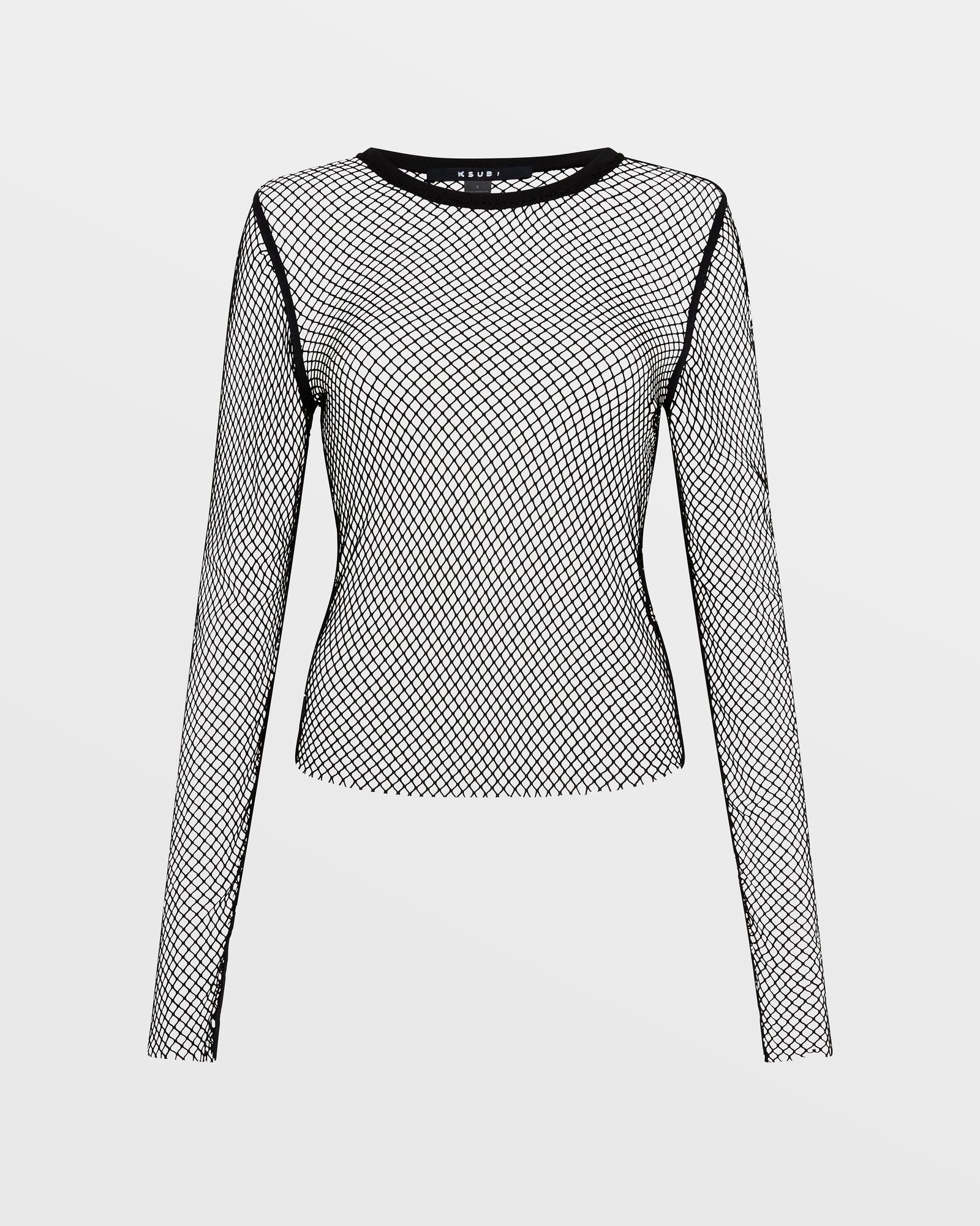 Buy Net Mesh Ls Top Black KSUBI