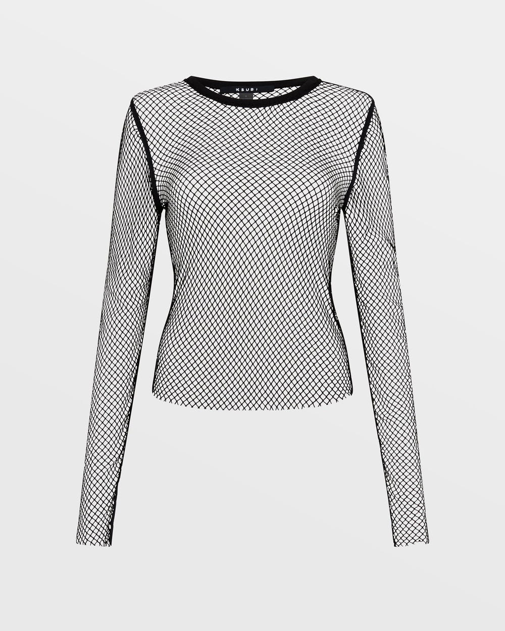 Buy Net Mesh Ls Top Black KSUBI