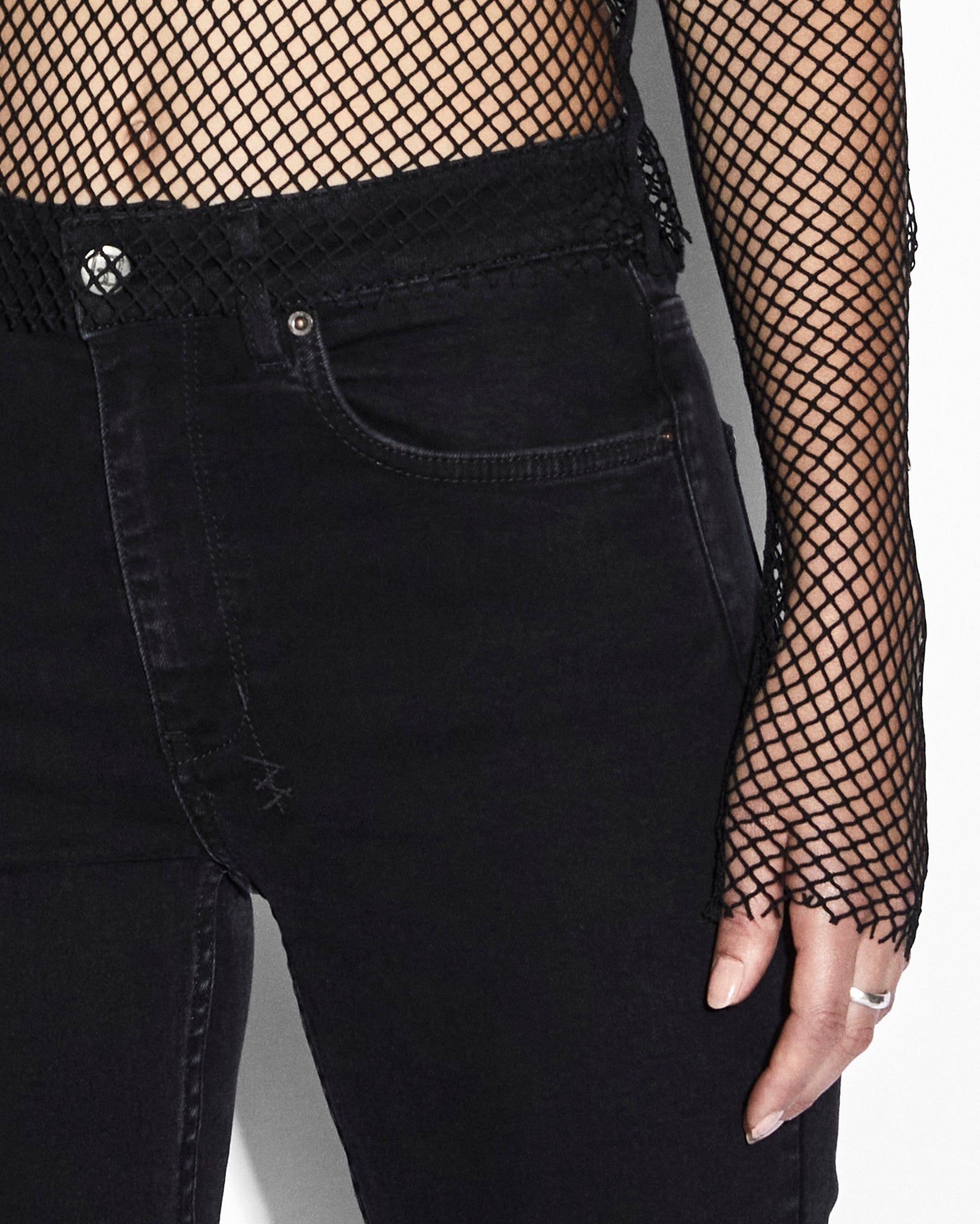 Buy Net Mesh Ls Top Black KSUBI