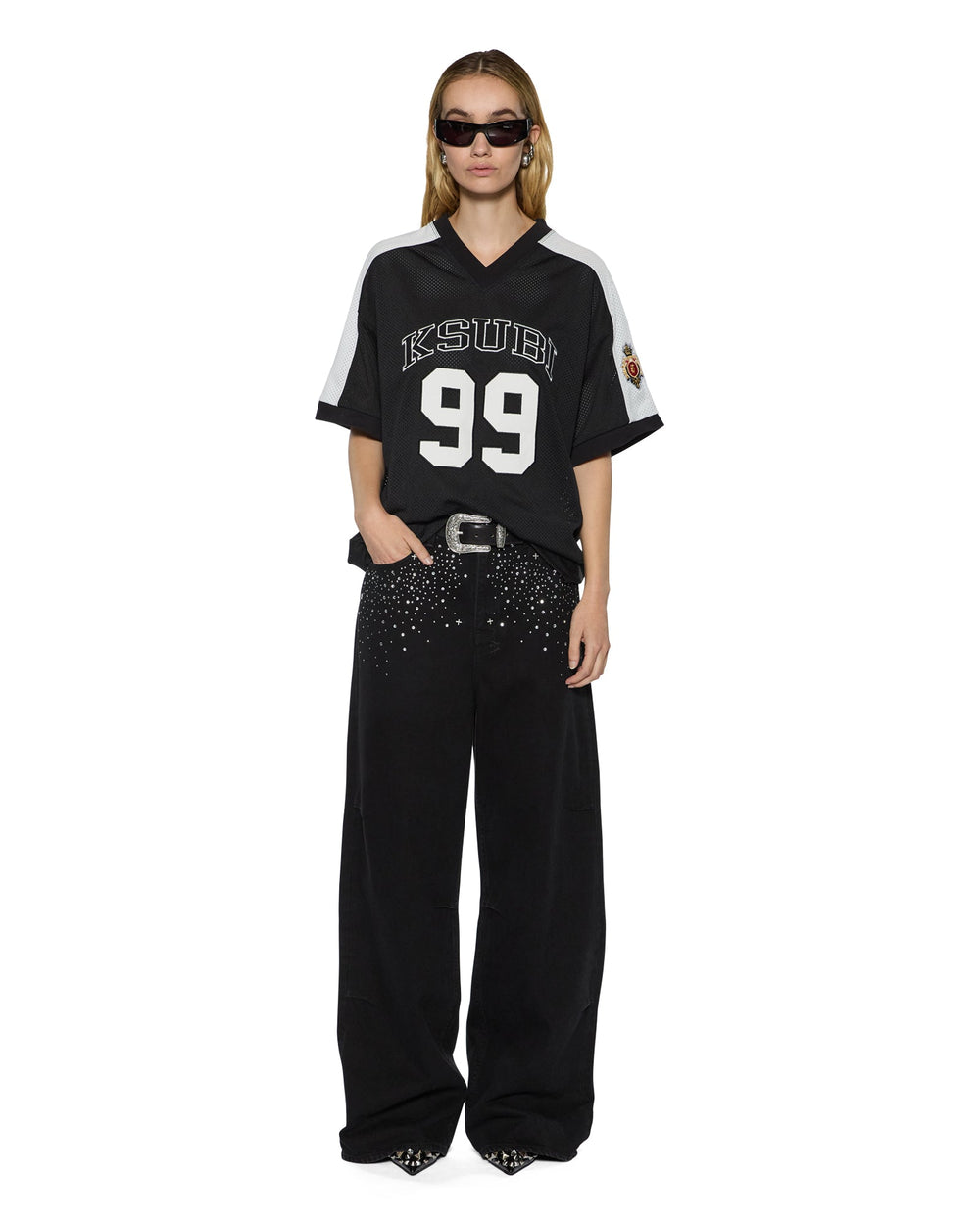 Womens 99 Ss Jersey Black Tees