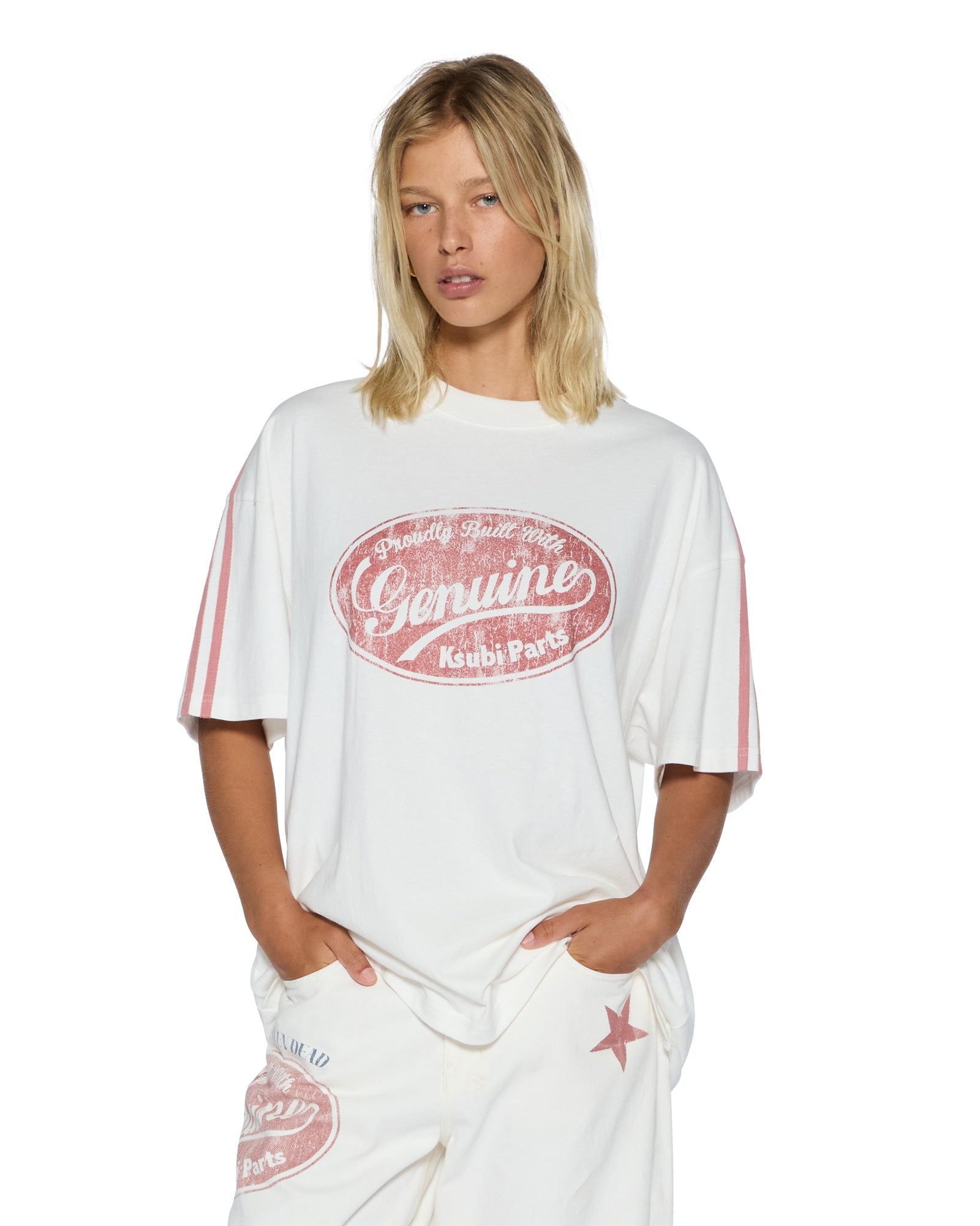Womens Genuine Boyfriend Ss Tee Vintage White Tees