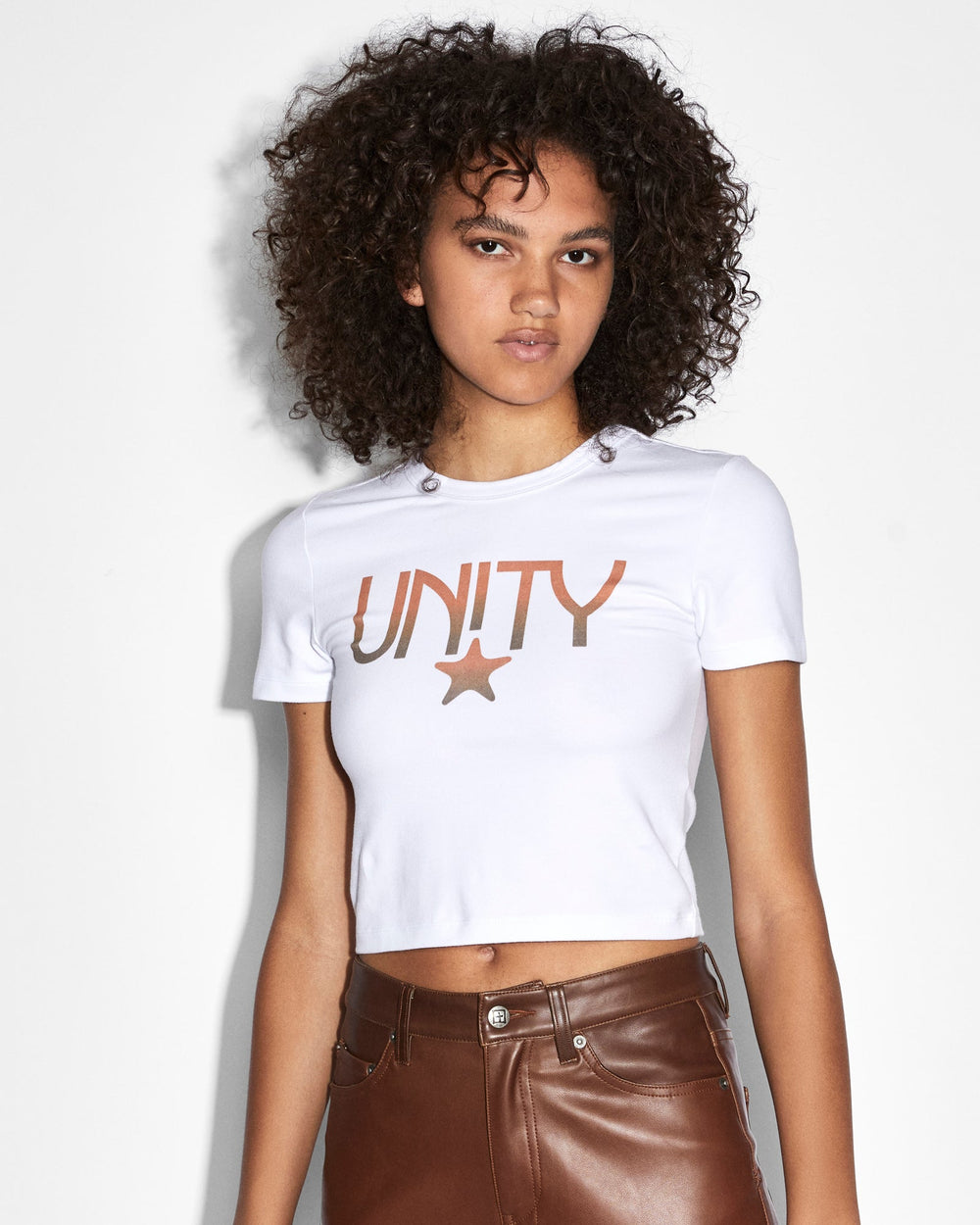 Buy Unity Star Baby Ss Tee White Women's T-Shirt KSUBI