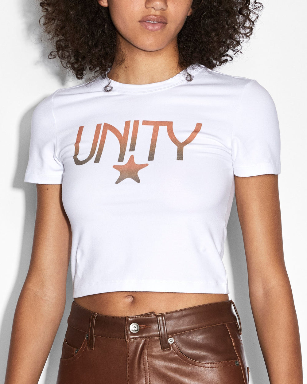 Buy Unity Star Baby Ss Tee White Women's T-Shirt KSUBI