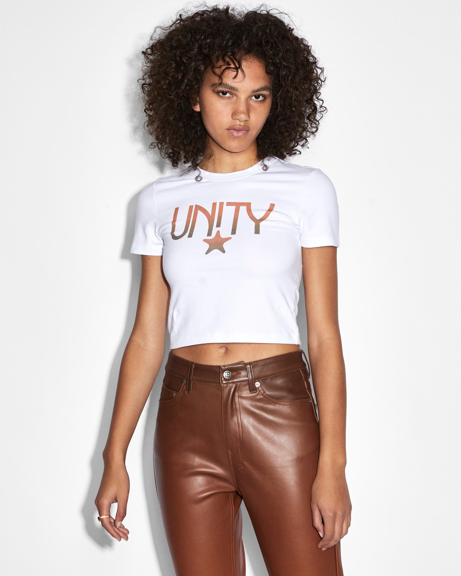 Buy Unity Star Baby Ss Tee White Women's T-Shirt KSUBI