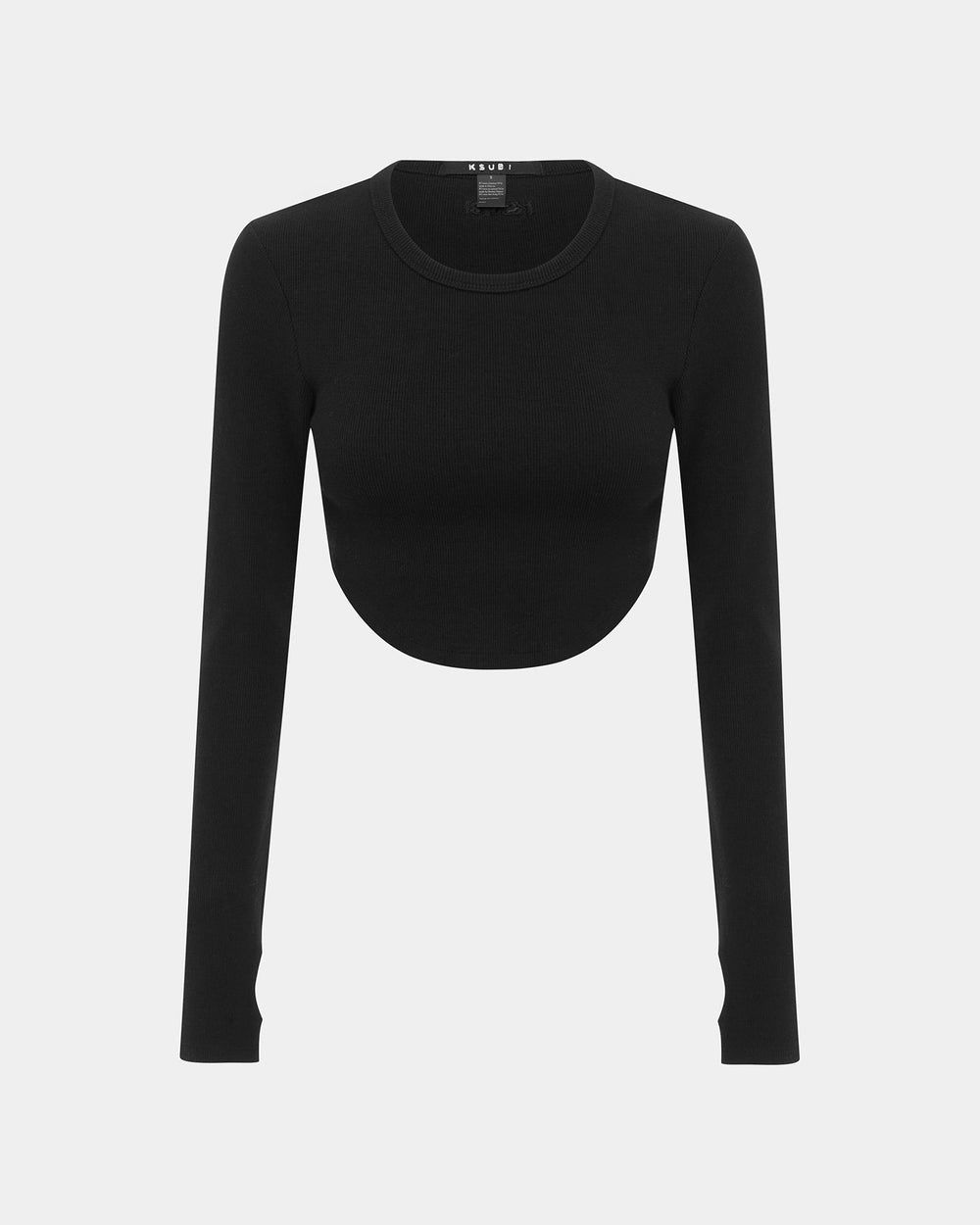 Syndicate Crop Long Sleeve T-shirt - Black