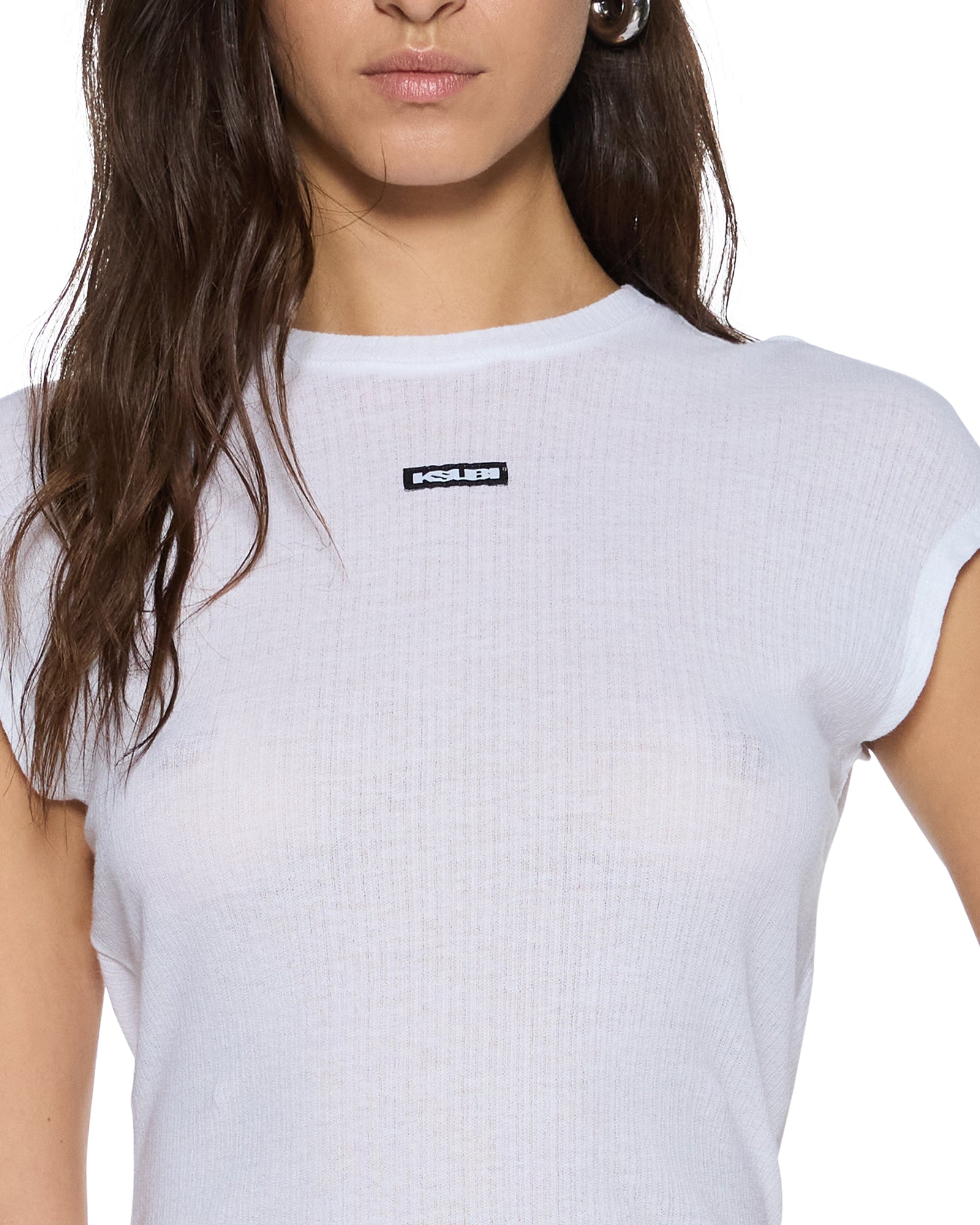 Womens Staple Ss Tee White Sheer Tees