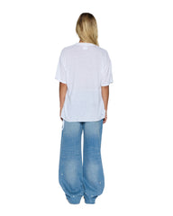 Womens 99 Oh G Tee Slub White Tees