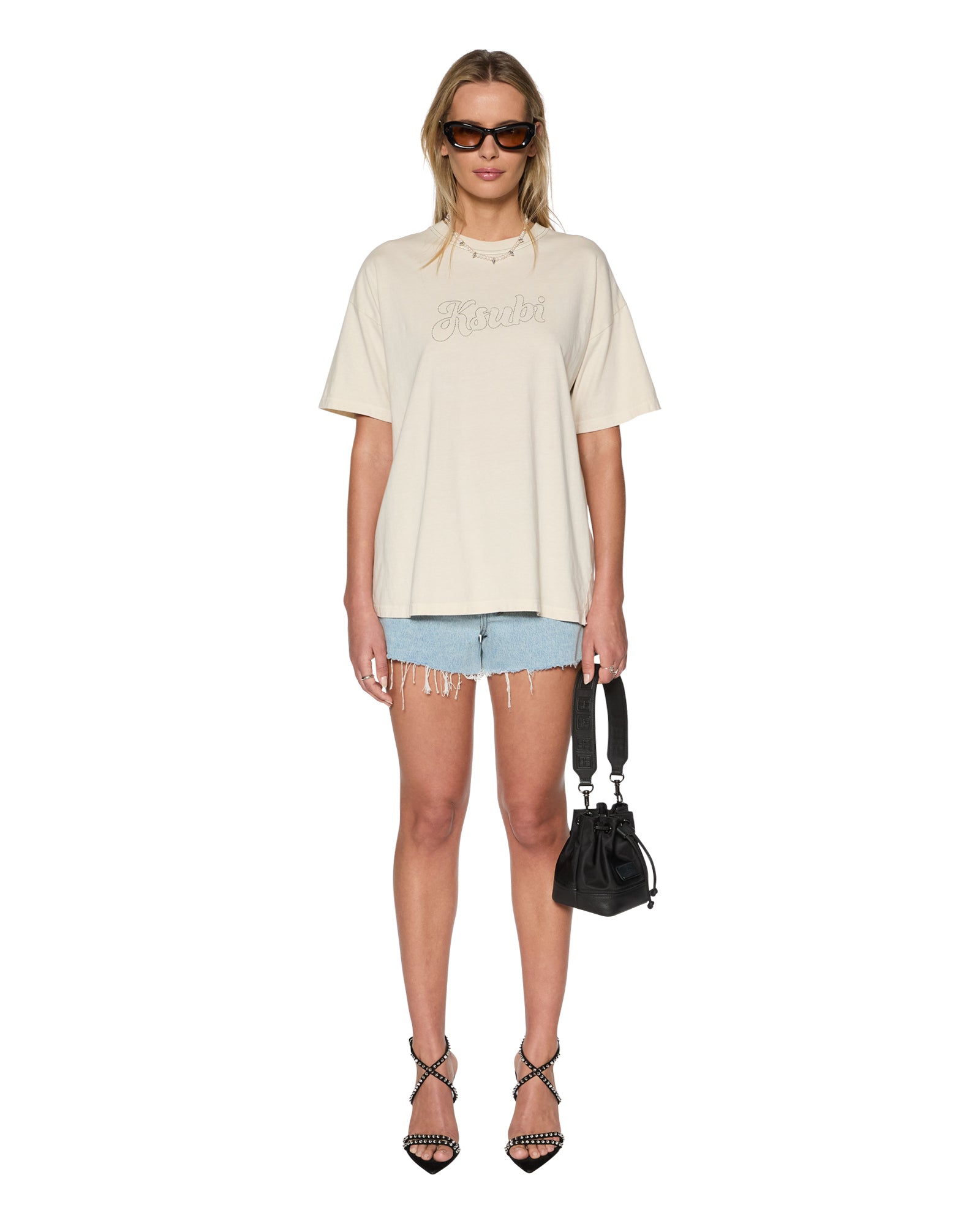 Sketch Oh G Slice Ecru Oversized Tee