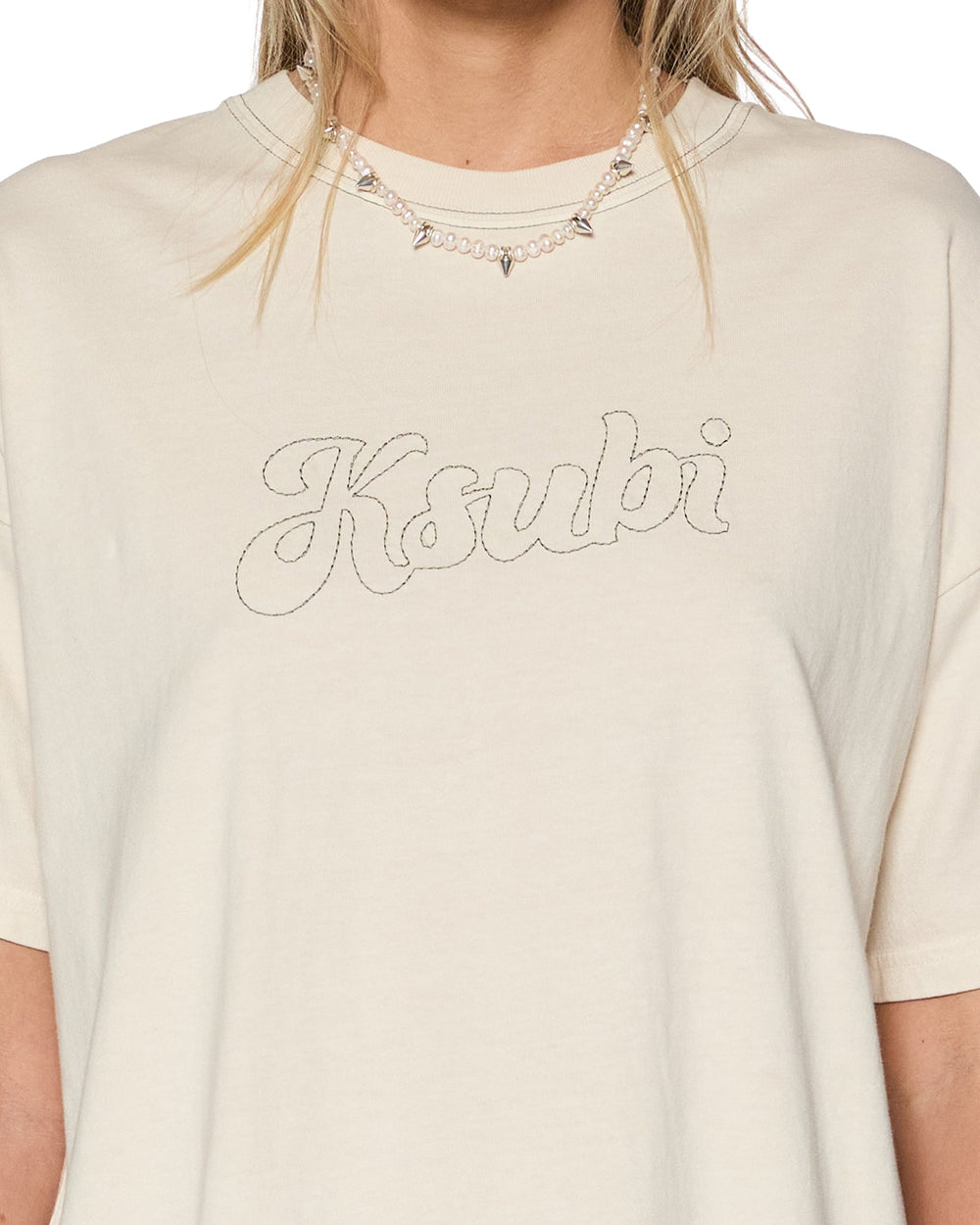 Sketch Oh G Slice Ecru Oversized Tee