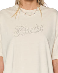 Sketch Oh G Slice Ecru Oversized Tee