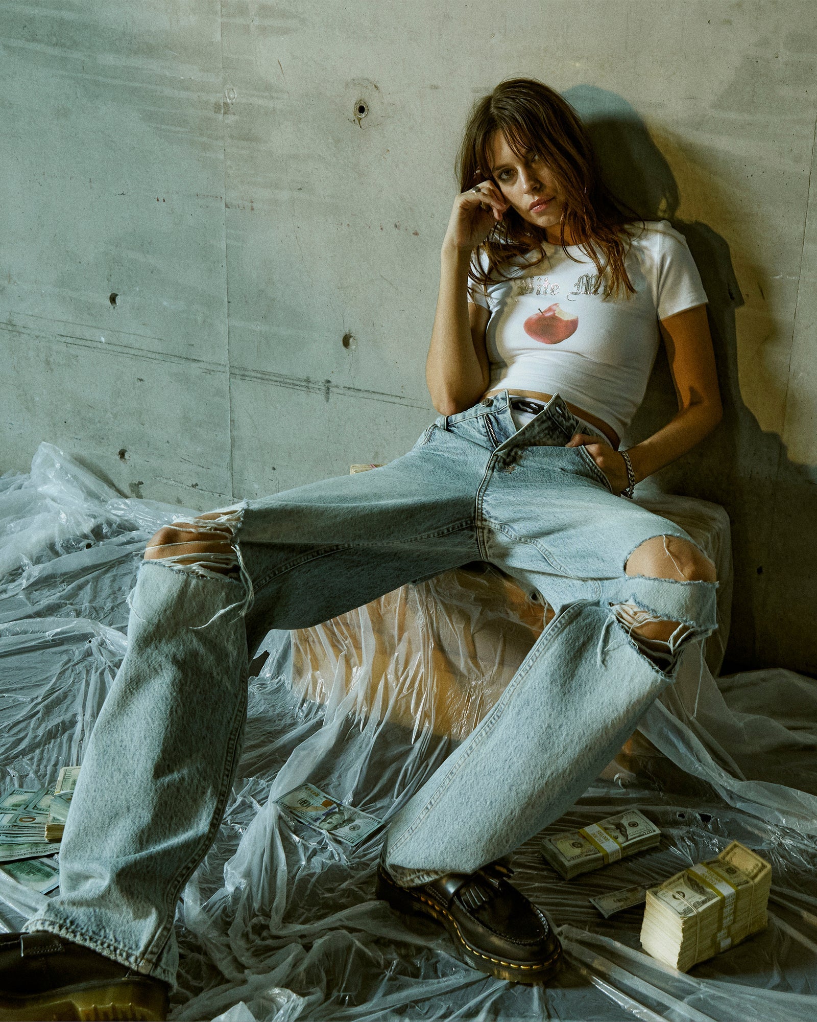 Womens Bite Me Baby Ss Tee White Tees