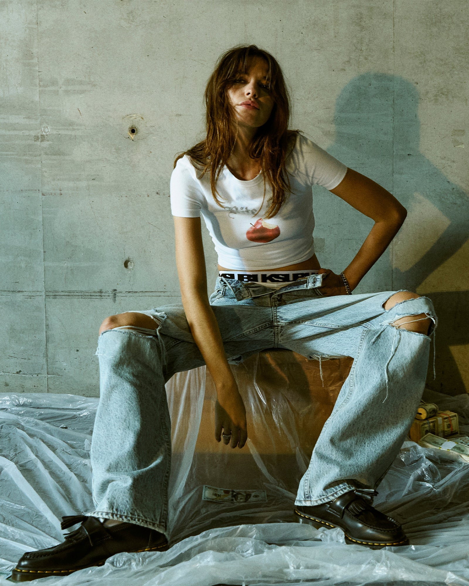 Womens Bite Me Baby Ss Tee White Tees