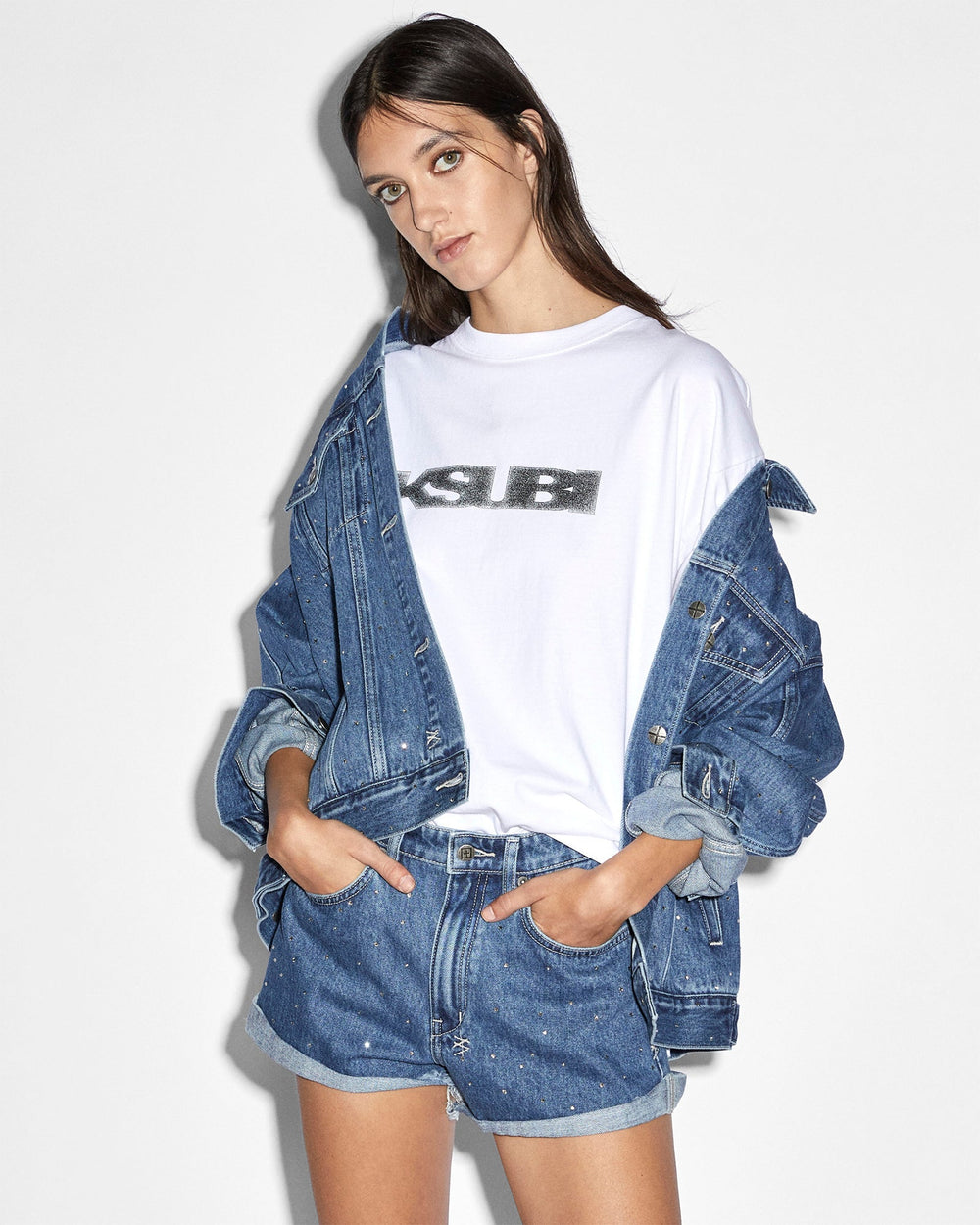 Rollin Out Short Token Krystal - Mid Blue Denim