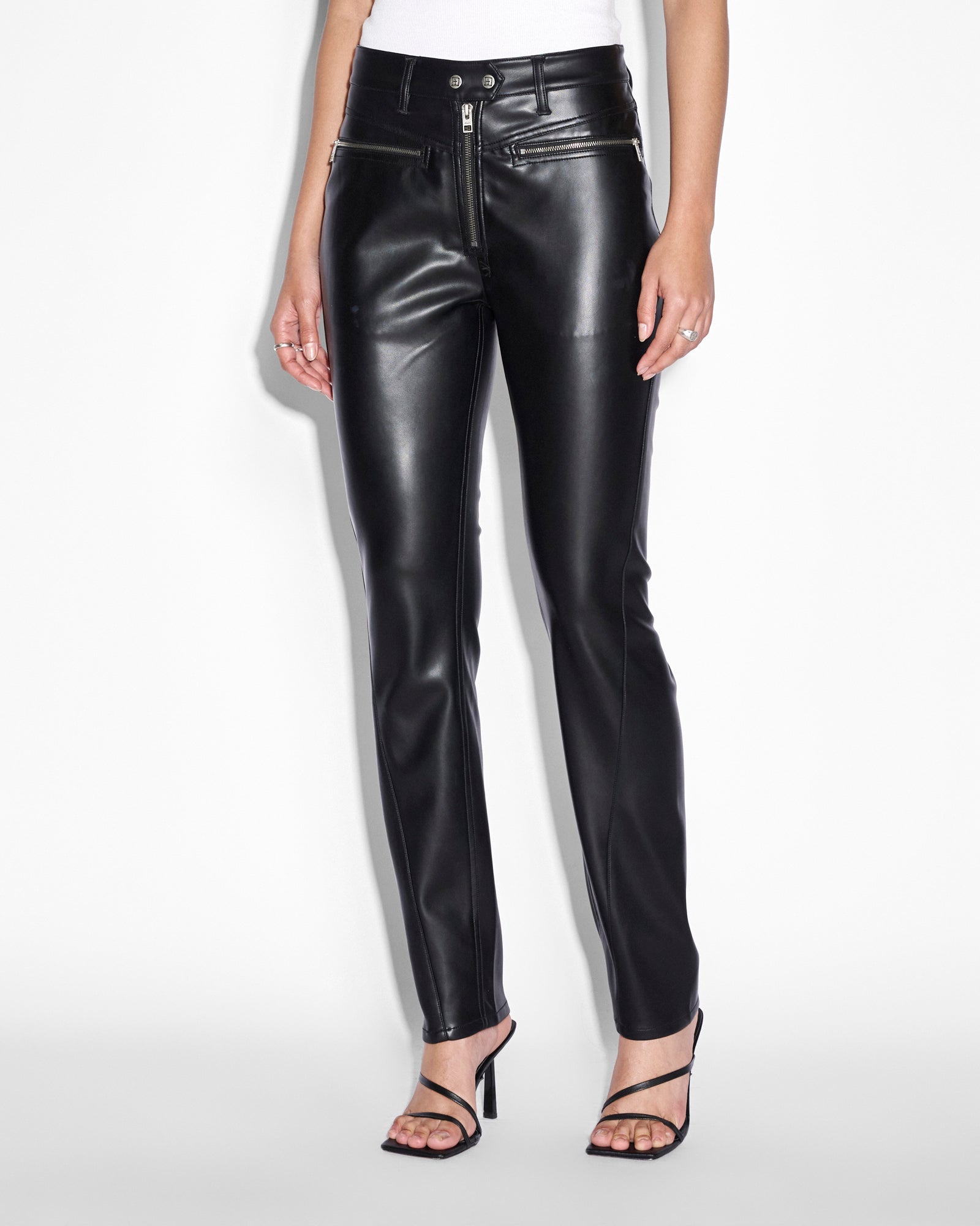 Buy Vivienne Pant Black Leather Moto Pant KSUBI