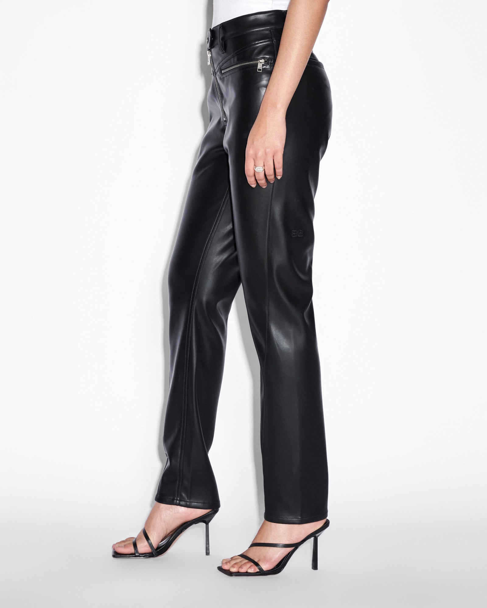 Buy Vivienne Pant Black Leather Moto Pant KSUBI