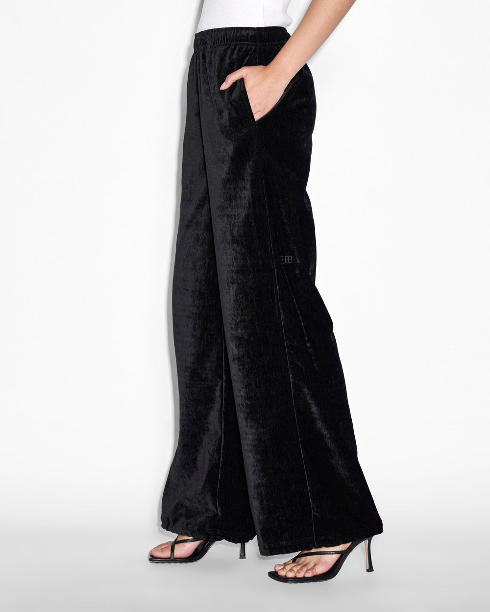 Buy Richie Origin Trak Black Velour Trackpant KSUBI