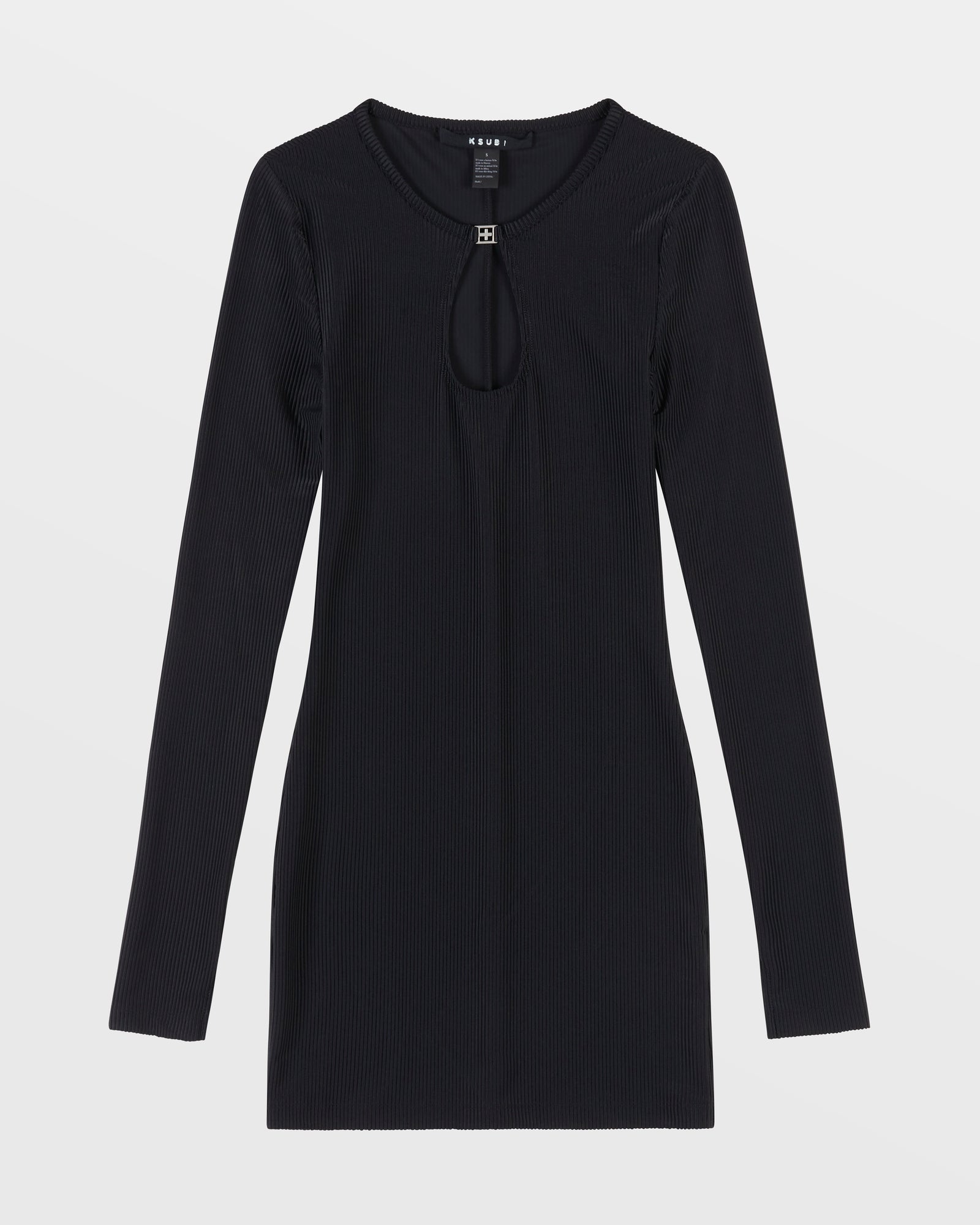 Buy Charmed Keyhole Dress Black Fitted Mini Dress KSUBI