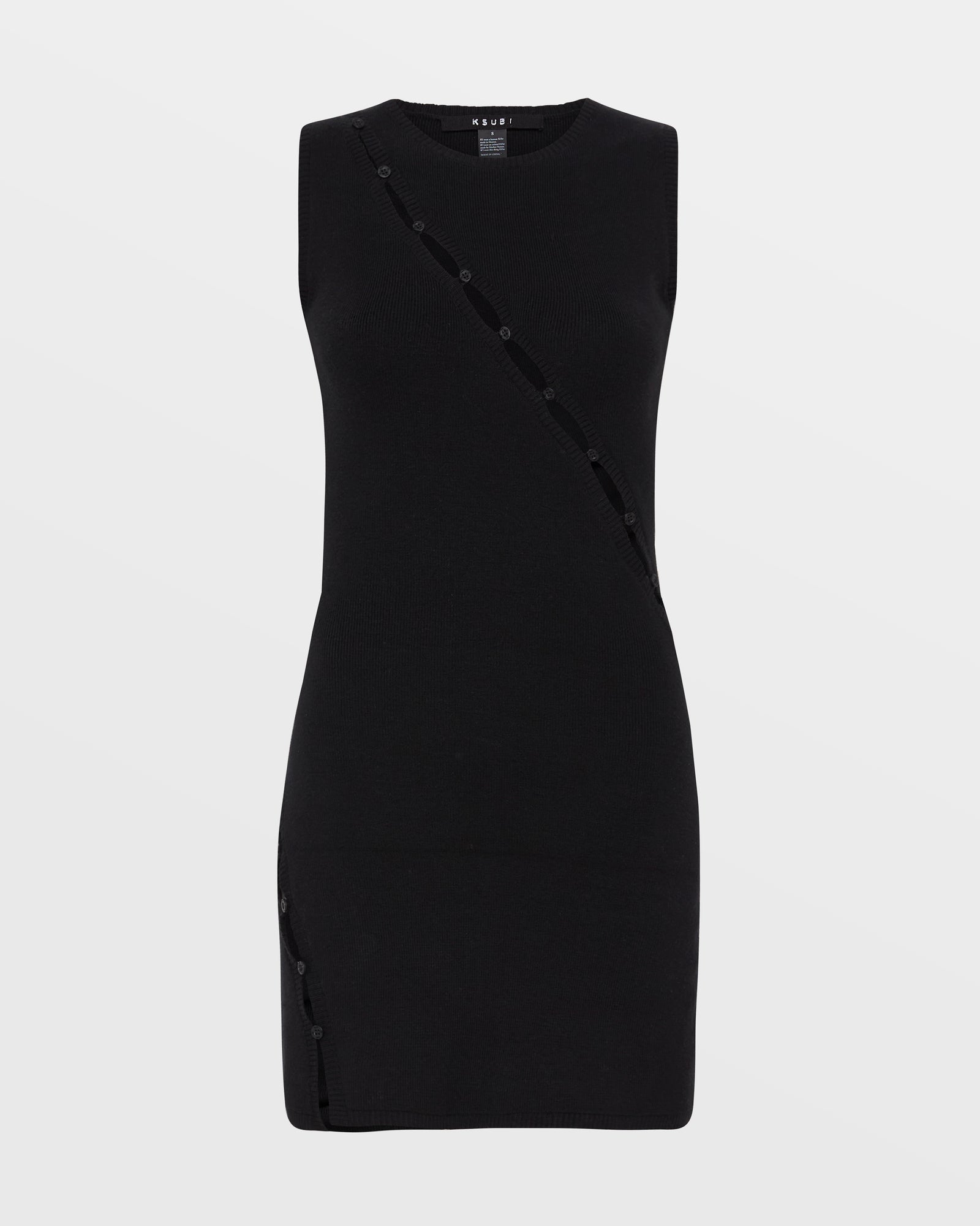 Womens Hex Keyhole Knit Dress Black Dresses