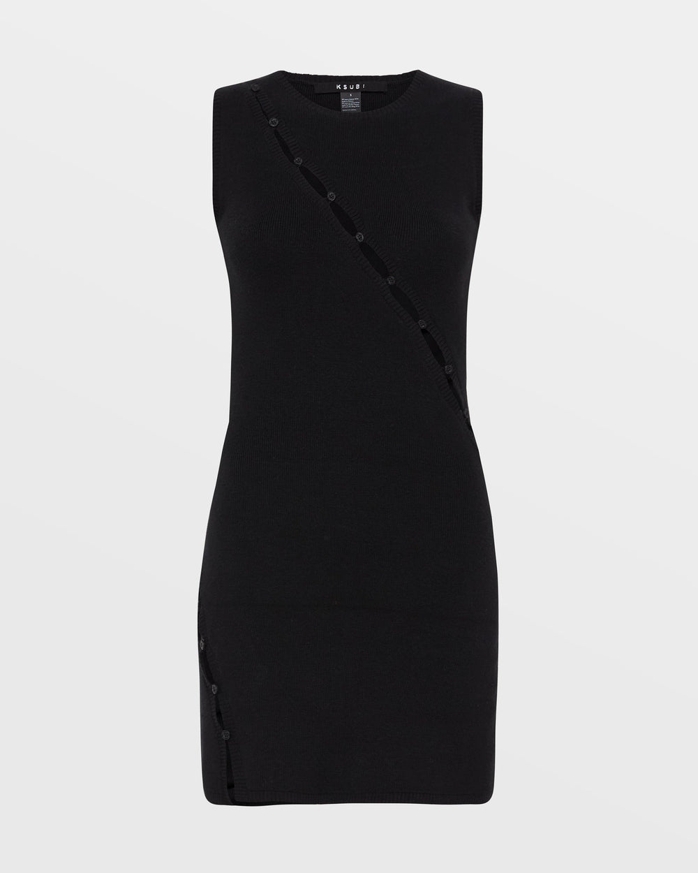 Womens Hex Keyhole Knit Dress Black Dresses