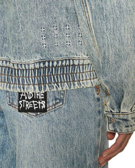 Aria Bomber Jacket Youth - Mid Blue Denim