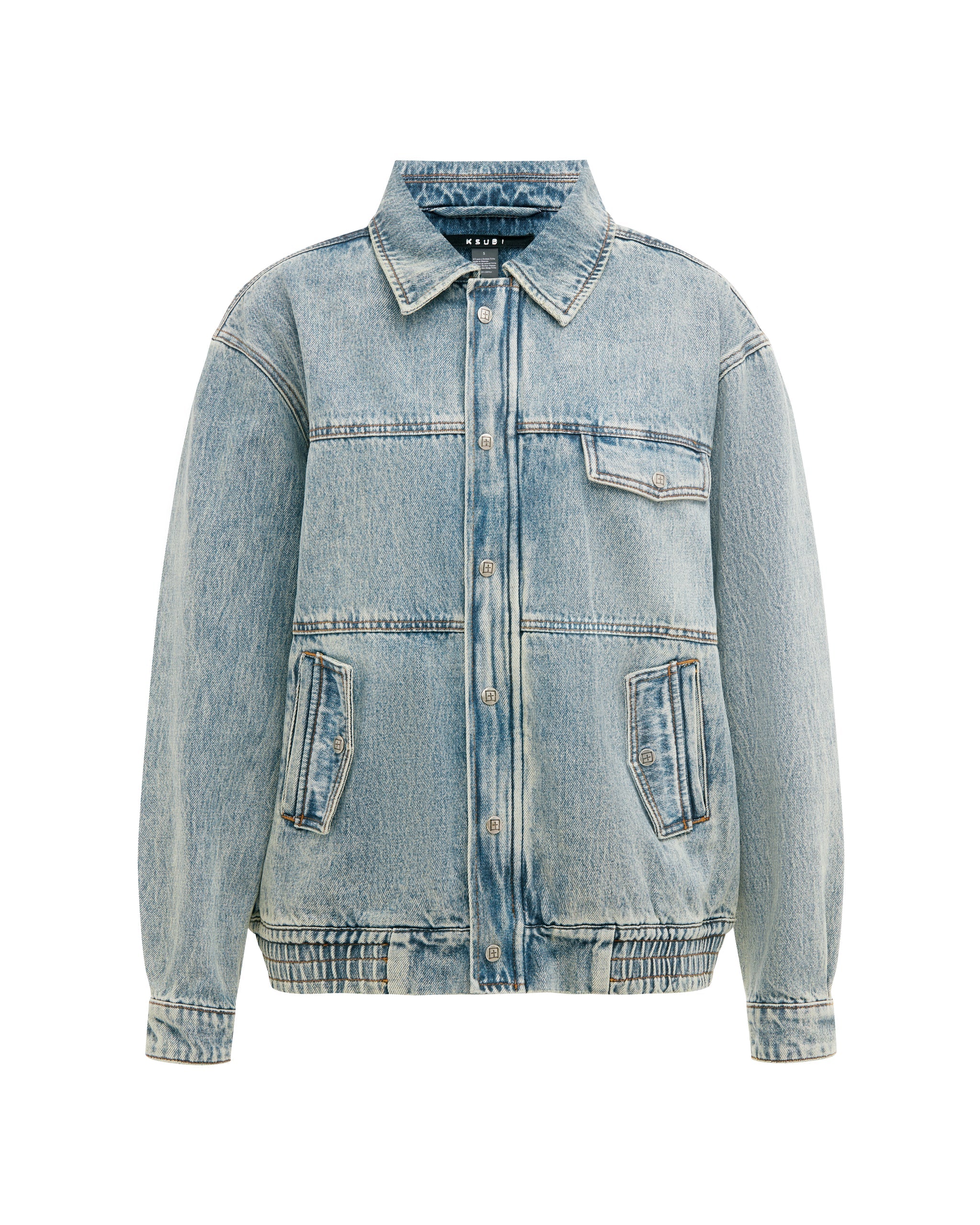 Aria Bomber Jacket Youth - Mid Blue Denim