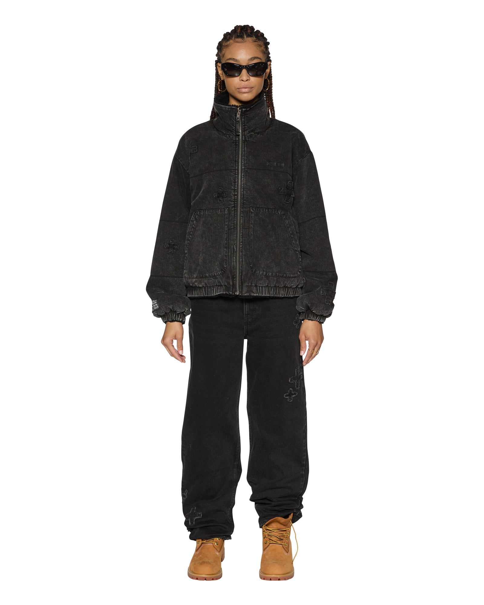 Reversible Noir Black Puffer Jacket