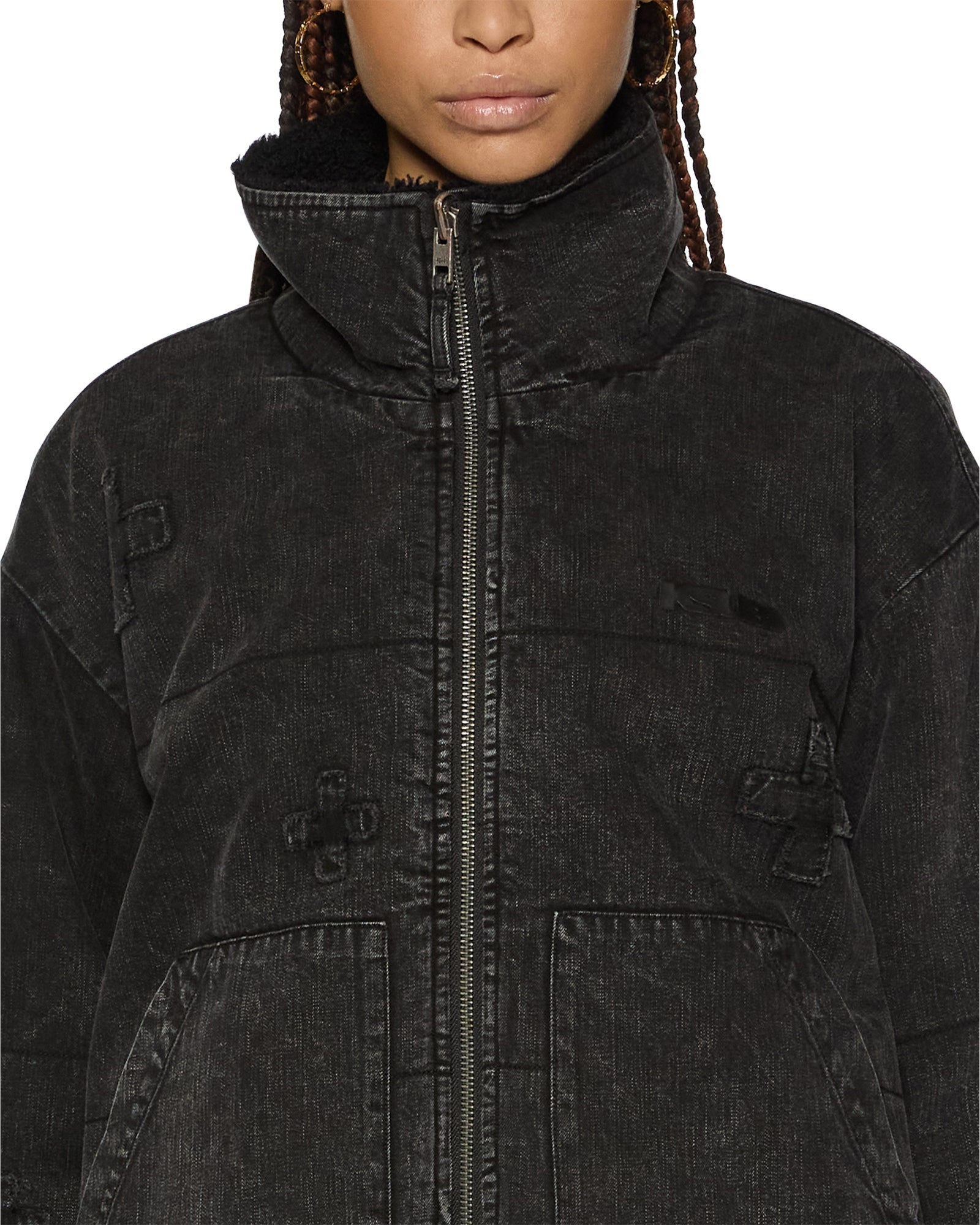 Reversible Noir Black Puffer Jacket