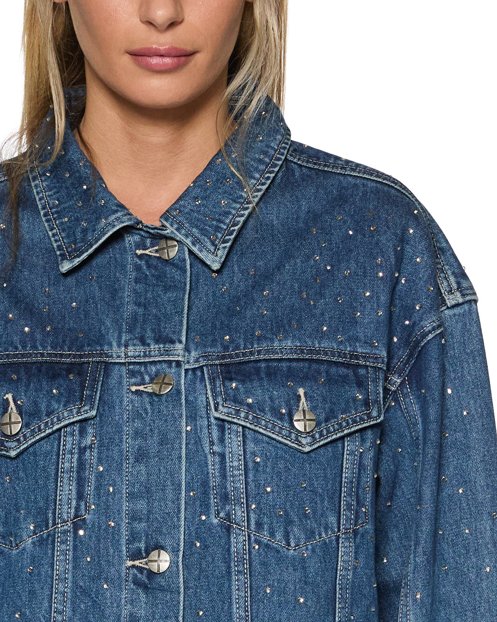 Oversized Jacket Token Krystal - Blue Denim