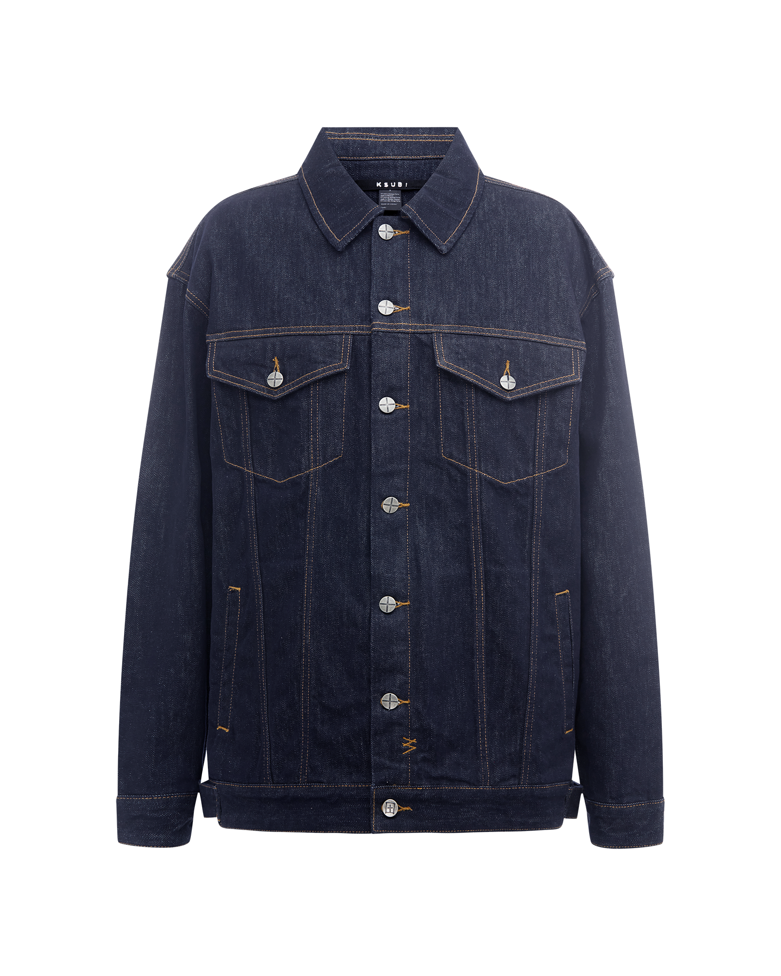 Longline Trucker Original Oversized Jacket - Dark Wash