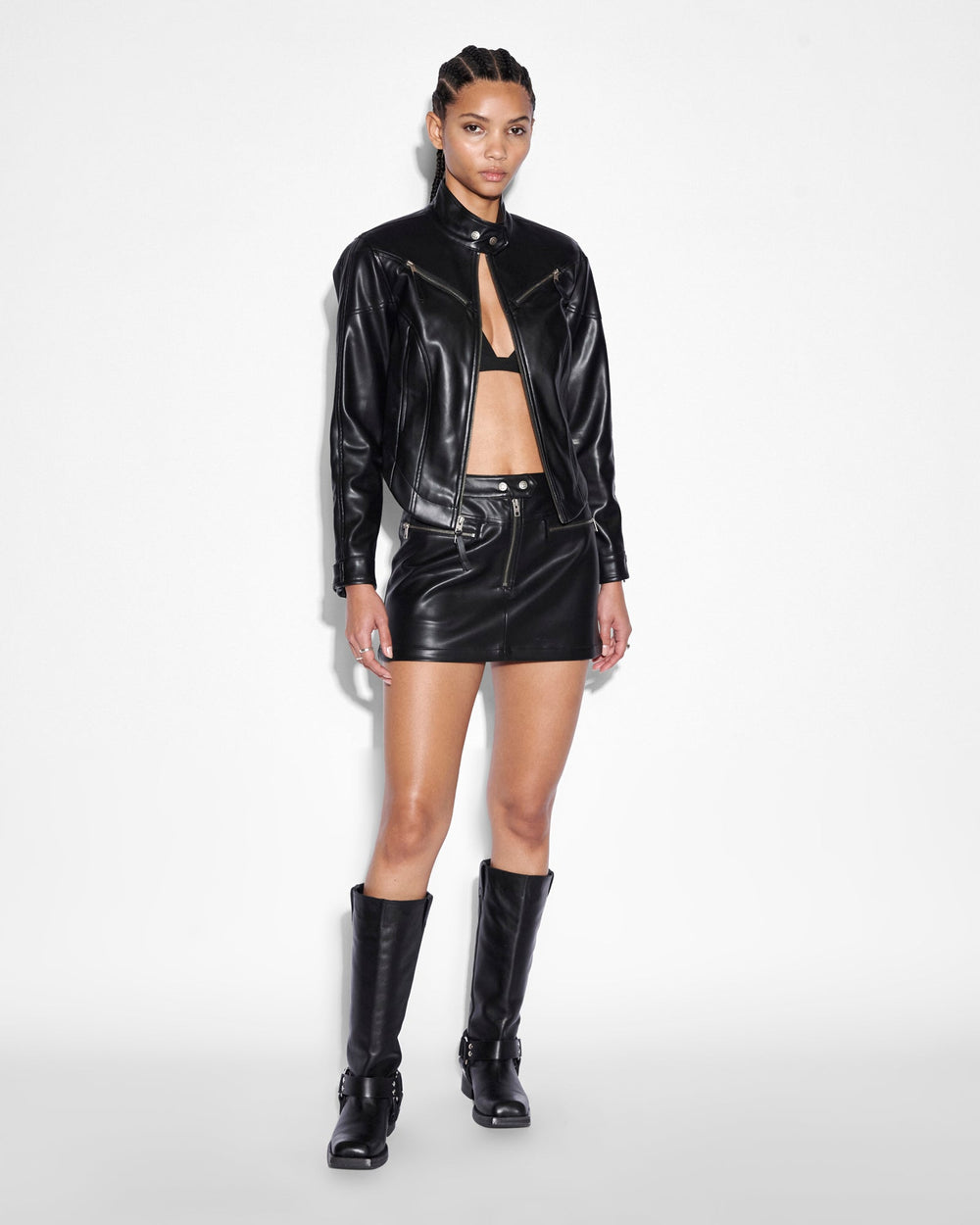 Buy Vivienne Jacket Black Leather Moto Jacket KSUBI