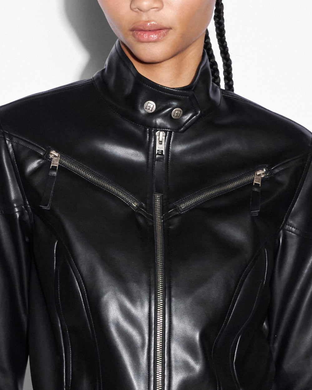 Buy Vivienne Jacket Black Leather Moto Jacket KSUBI