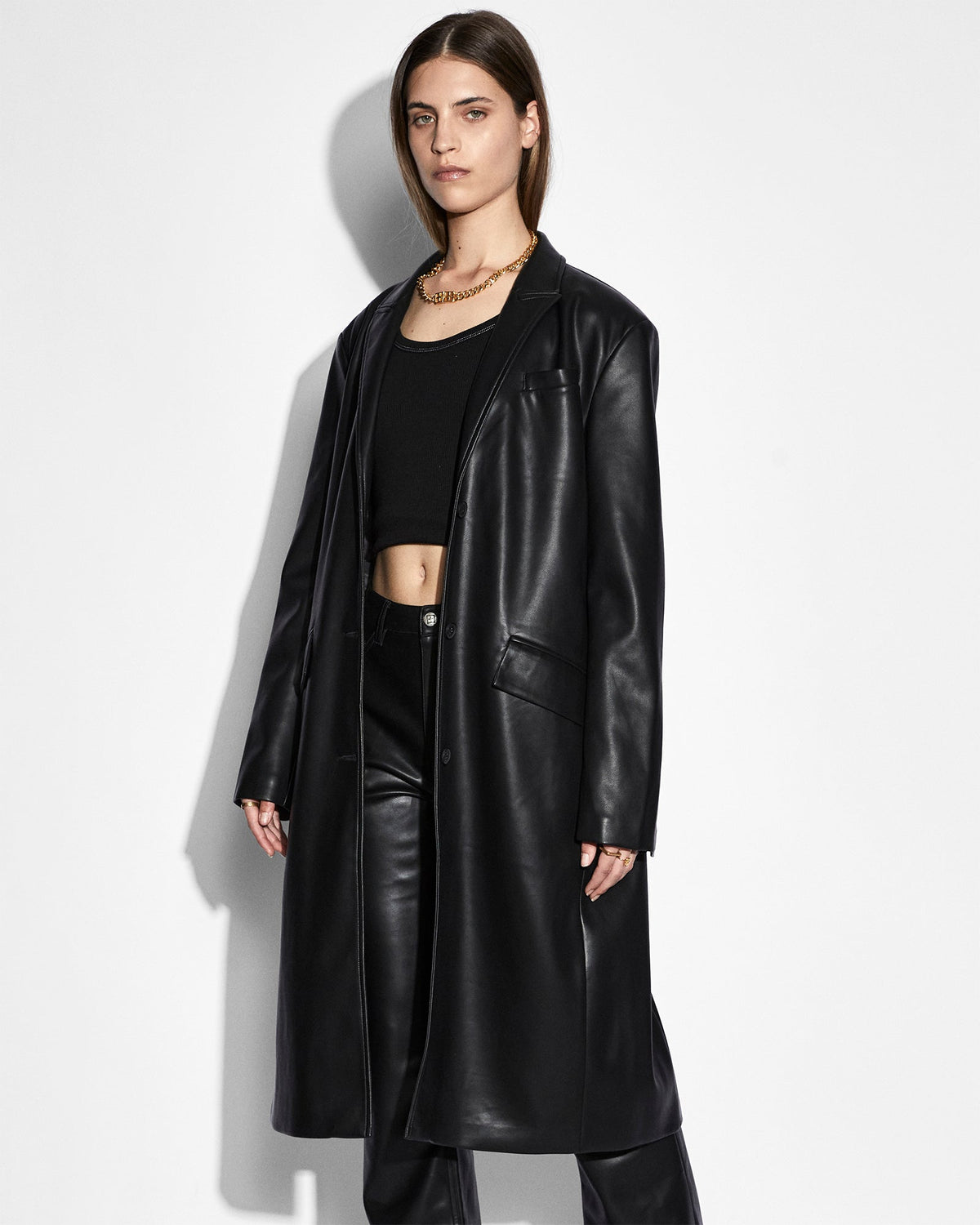 Buy Zephyr Duster Black Women's Longline Coat KSUBI