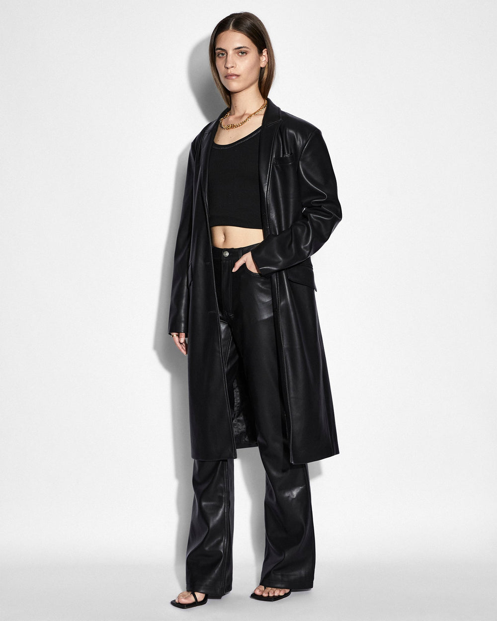 Buy Zephyr Duster Black Women's Longline Coat KSUBI