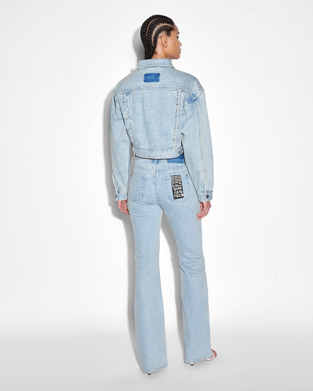 Buy Billie Jacket Dove Laced Denim Trucker Jacket KSUBI