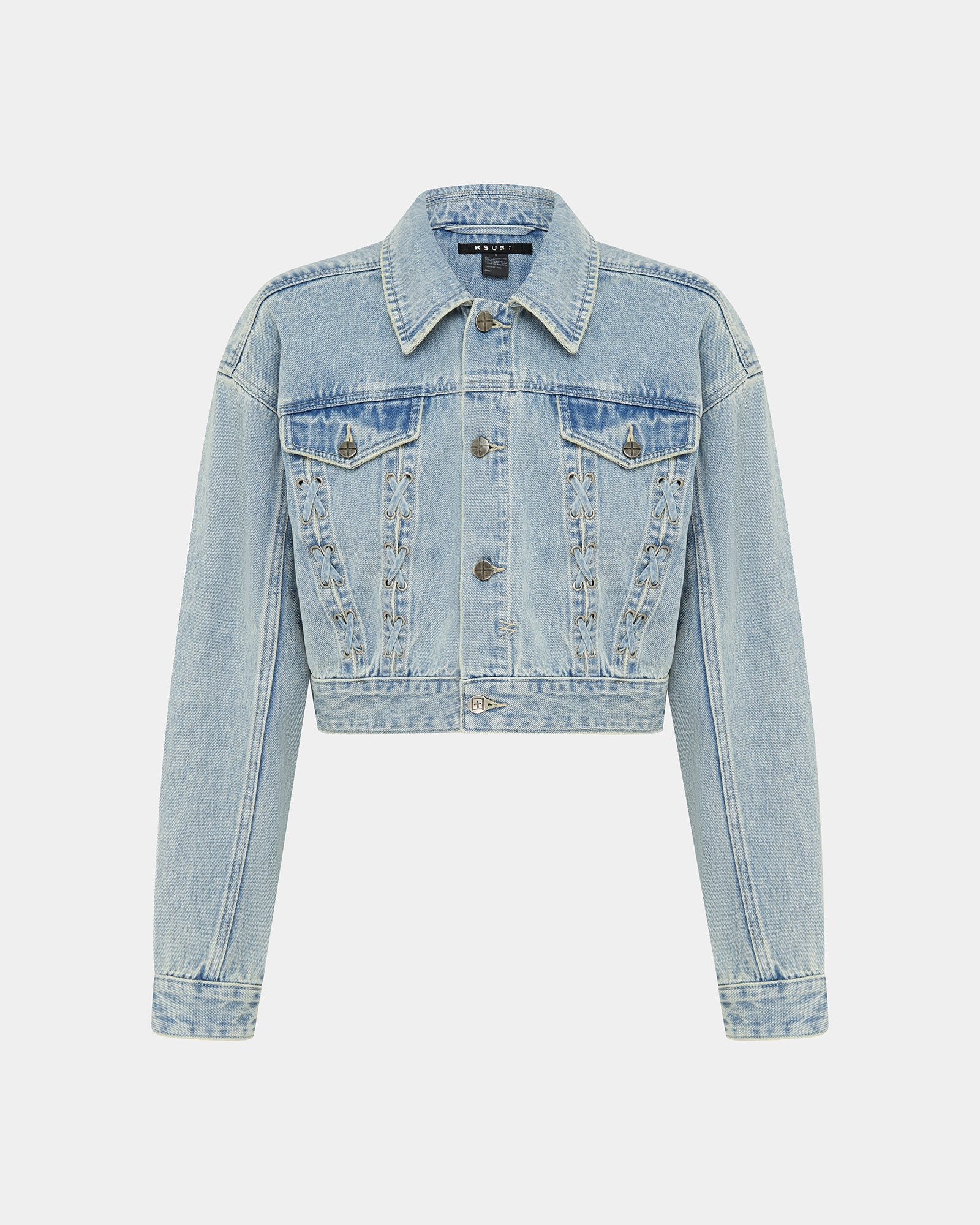 Buy Billie Jacket Dove Laced Denim Trucker Jacket KSUBI