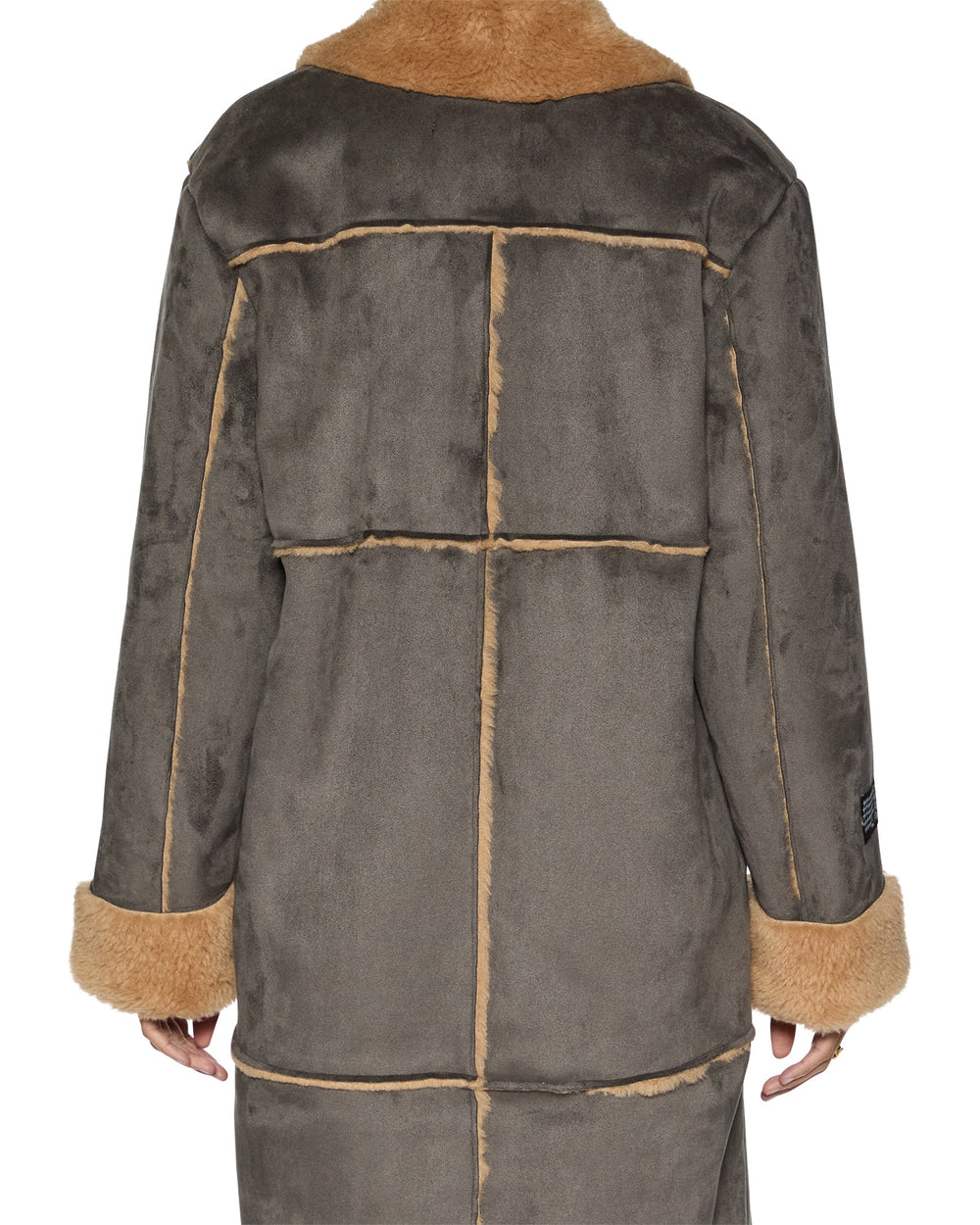 Hustler Steel & Tan Oversized Wool Coat