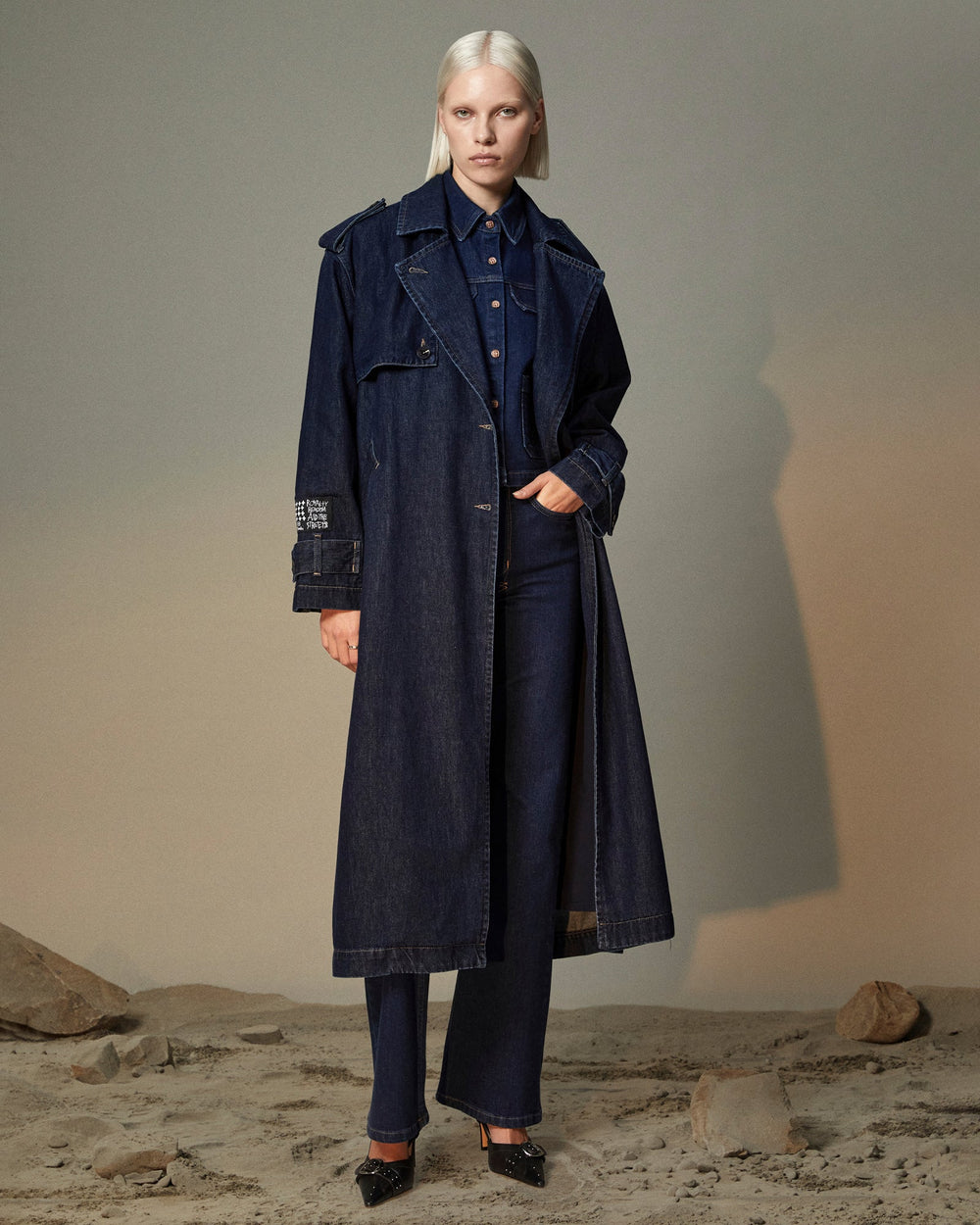 Affinity Trench Coat Legacy - Dark Blue Denim