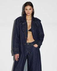 Affinity Trench Coat Legacy - Dark Blue Denim