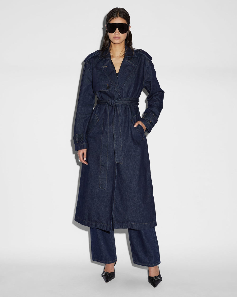 Affinity Trench Coat Legacy - Dark Blue Denim