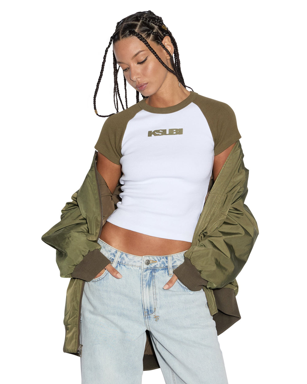 Score Bomber Womens Jackets - Khaki And Cedar